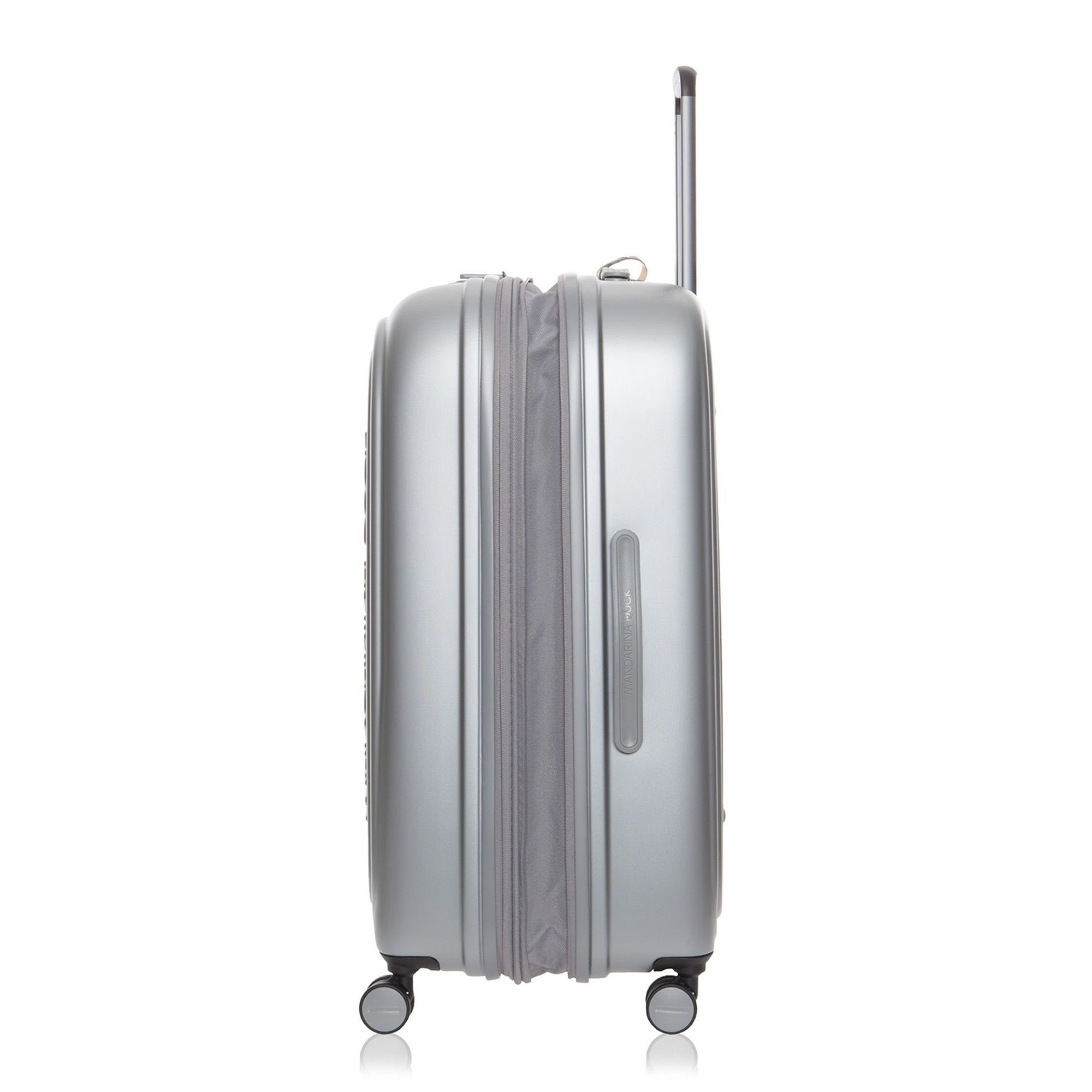 Mandarina Duck Hartschalen-Trolley Logoduck+, 4 silver Rollen, Polyester