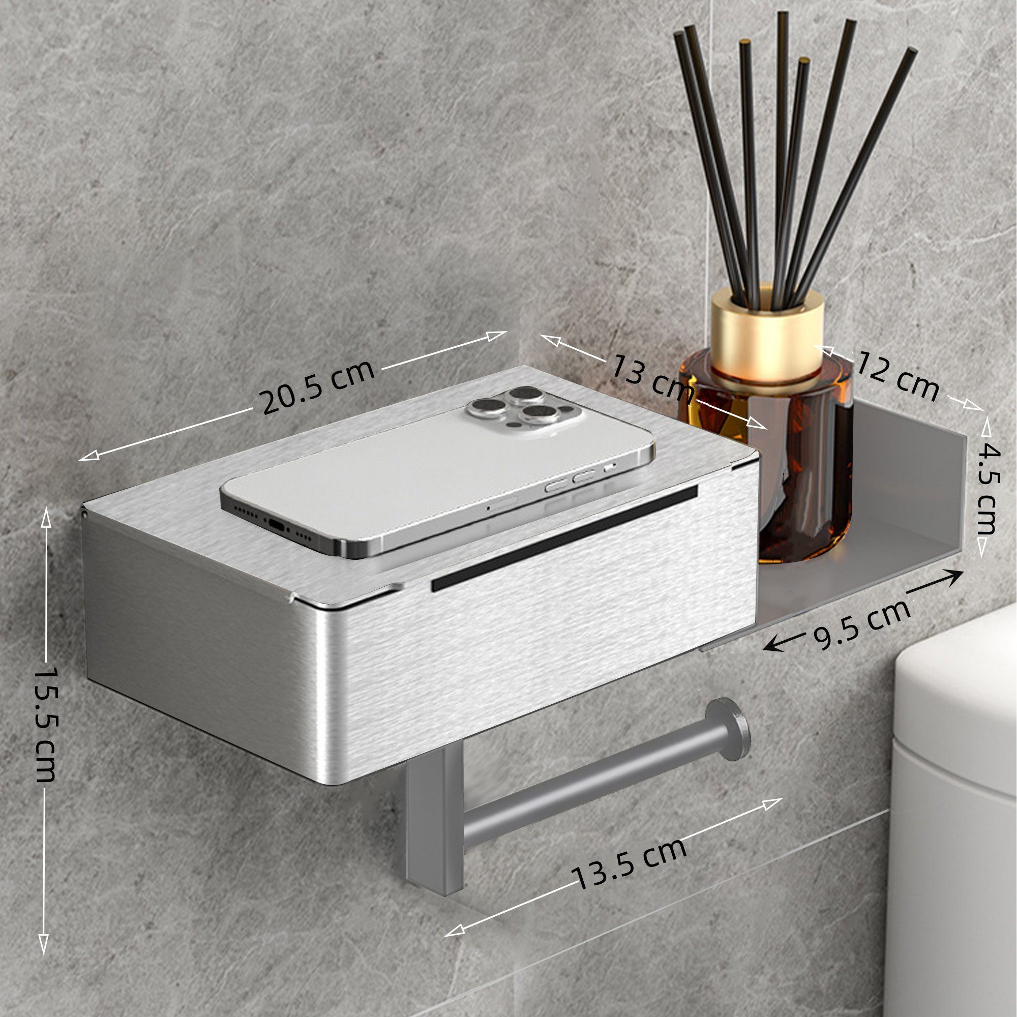 SEHAUSEU Toilettenpapierhalter edelstahl selbstklebend oder Bohren, günstig online kaufen