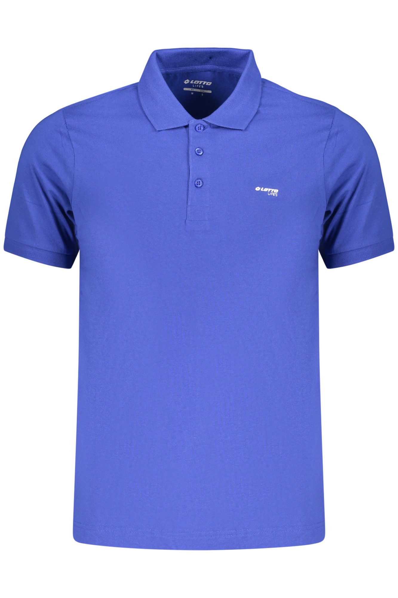 Lotto Poloshirt Herren Kurzarm Polo Blau 3 Knöpfe mit Stickerei