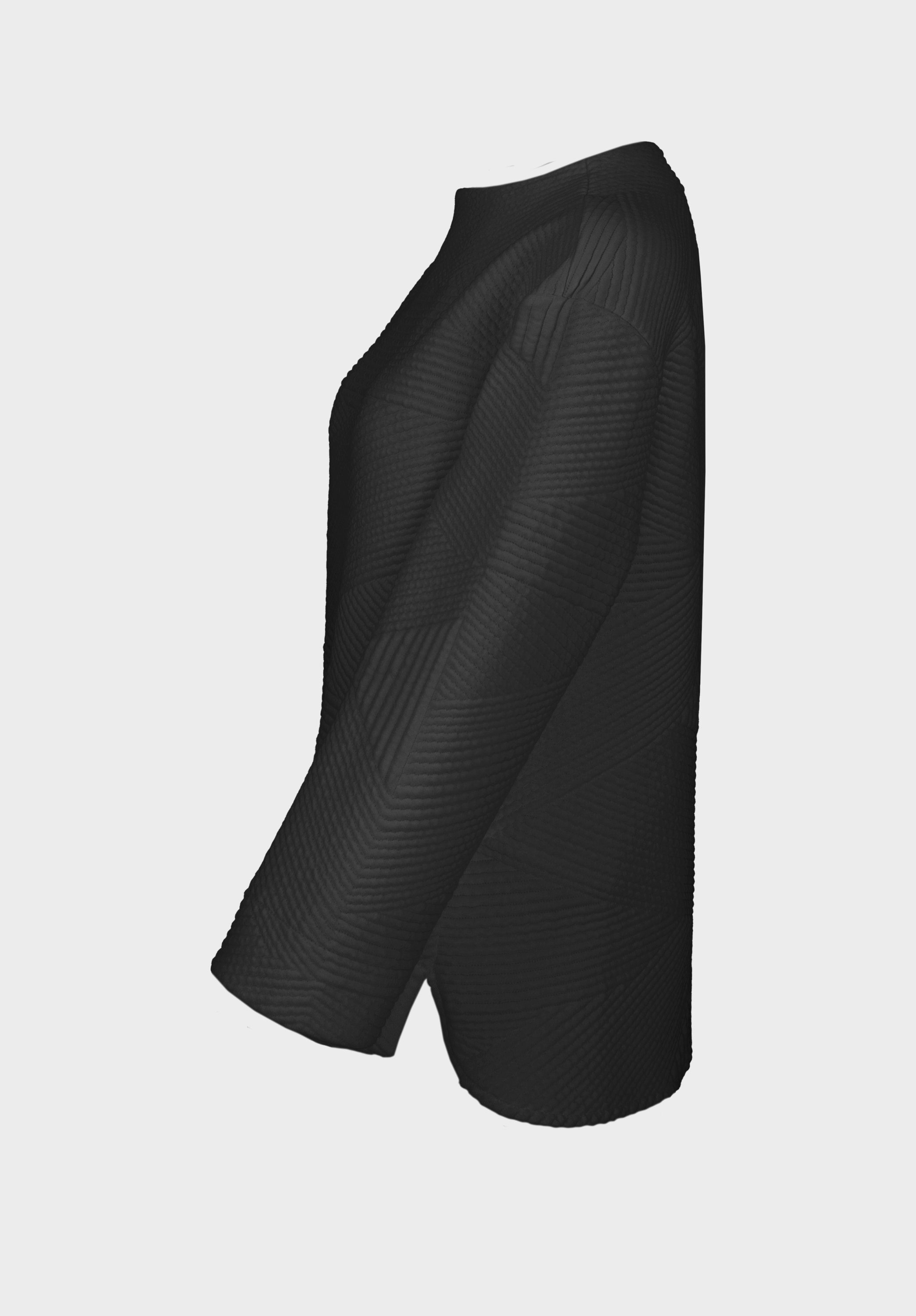 moderner bianca Struktur-Optik KYLIN in Langarmshirt Sweatshirtqualität black aus