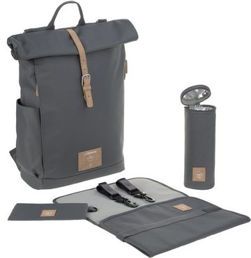 LÄSSIG Wickelrucksack Green Label, Rolltop, anthracite, PETA-approved vegan; zum Teil aus recyceltem Material