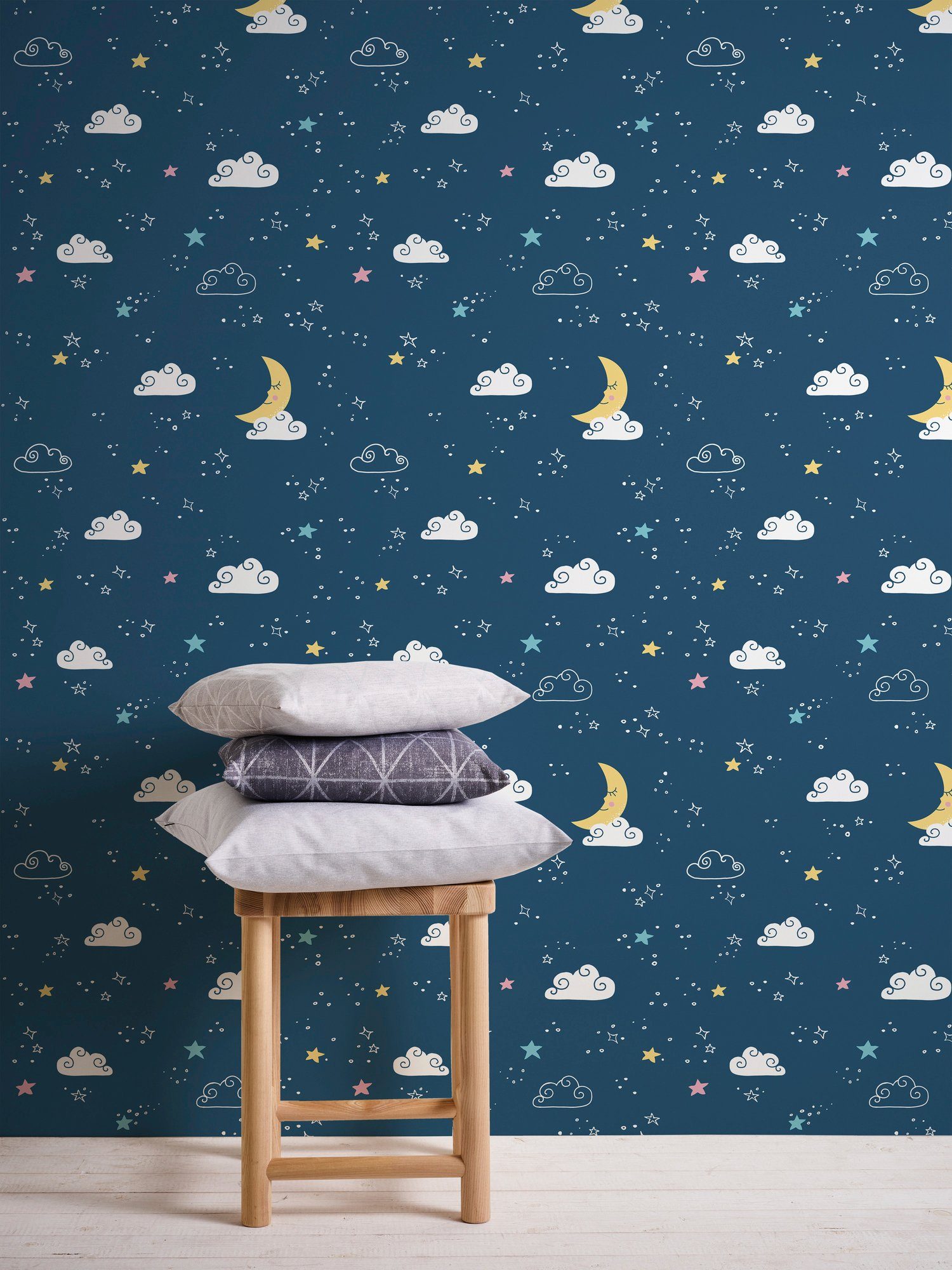 A.S. Création Vliestapete Little Love, glatt, abstrakt, naturalistisch, Motiv, Kindertapete Tapete Wolken Tapeten Kinderzimmer modern Design Optik