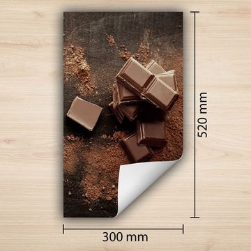 Decorwelt Herd-Abdeckplatte Herdabdeckplatte Kunststoff Aufrollbare Matte Küche Schokolade Braun, (30x52, 1 tlg), für alle Herdarten excl. Gasherde
