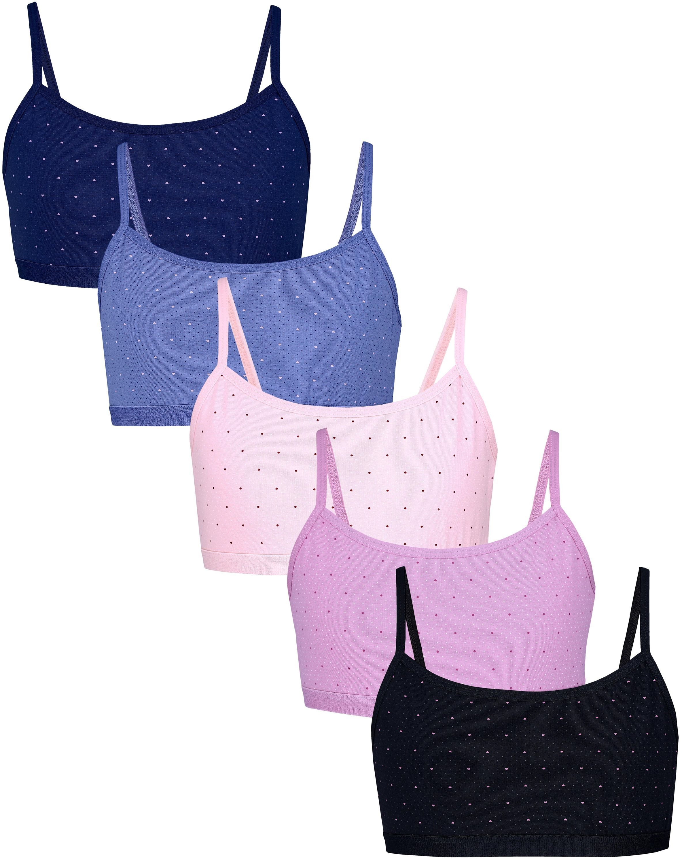 Punkte Puderrosa Dunkelblau Schwarz