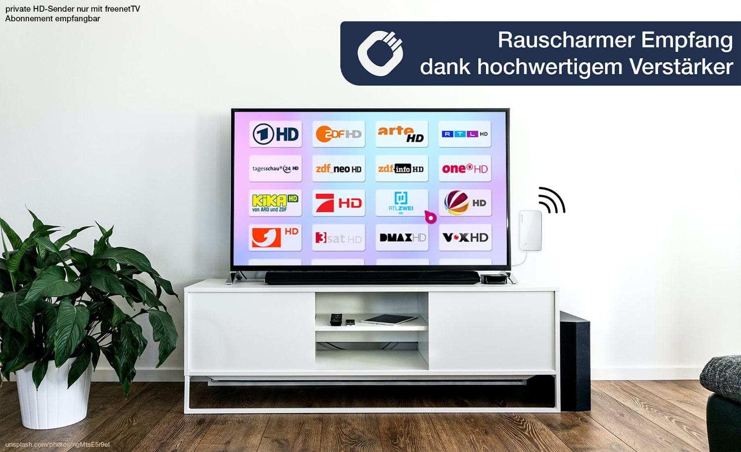 OEHLBACH Scope Vision Zimmerantenne für DVB-T2 Innenantenne (DVB-T2), Flexibel, Perfekter Empfang