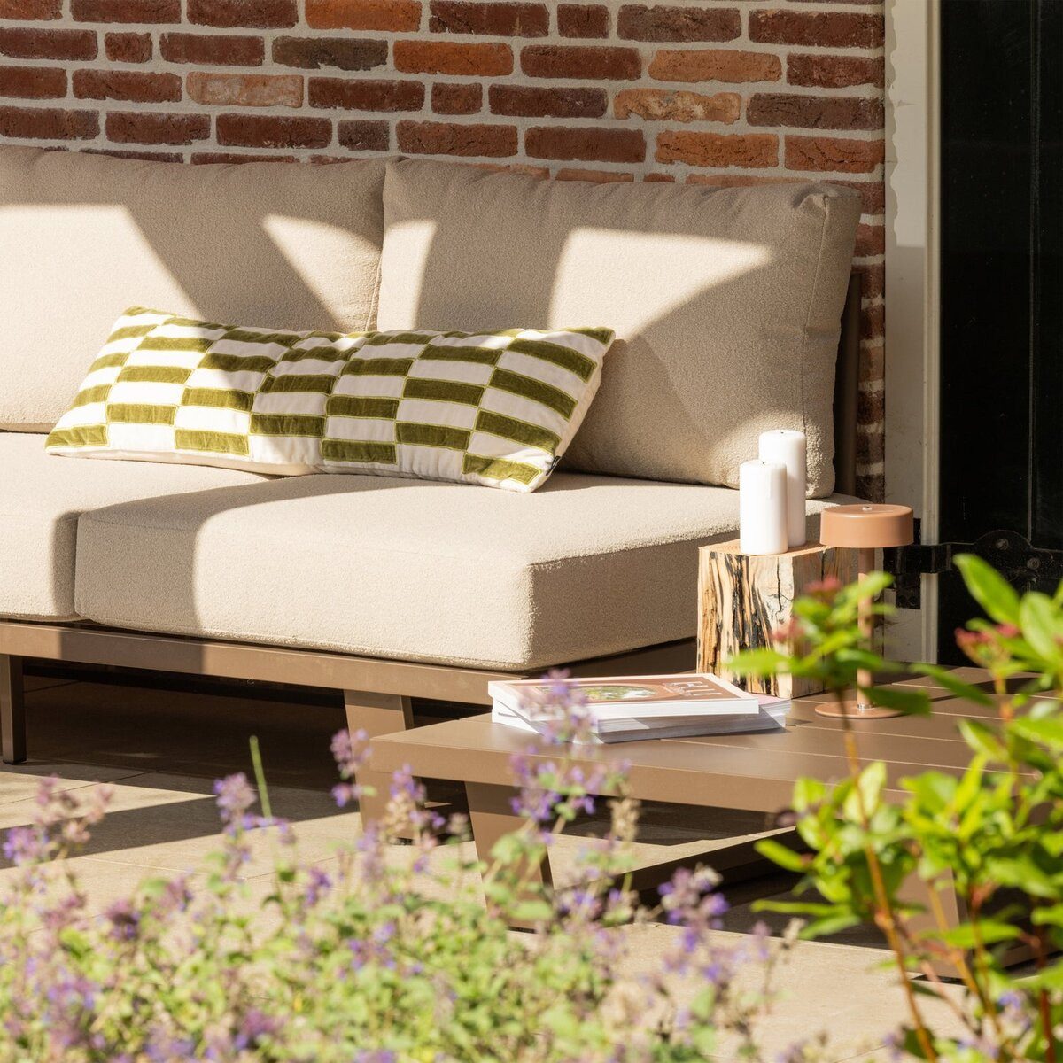 WOOOD Gartensofa, Leichter Aluminiumrahmen & All-Weather-Outdoor-Stoff