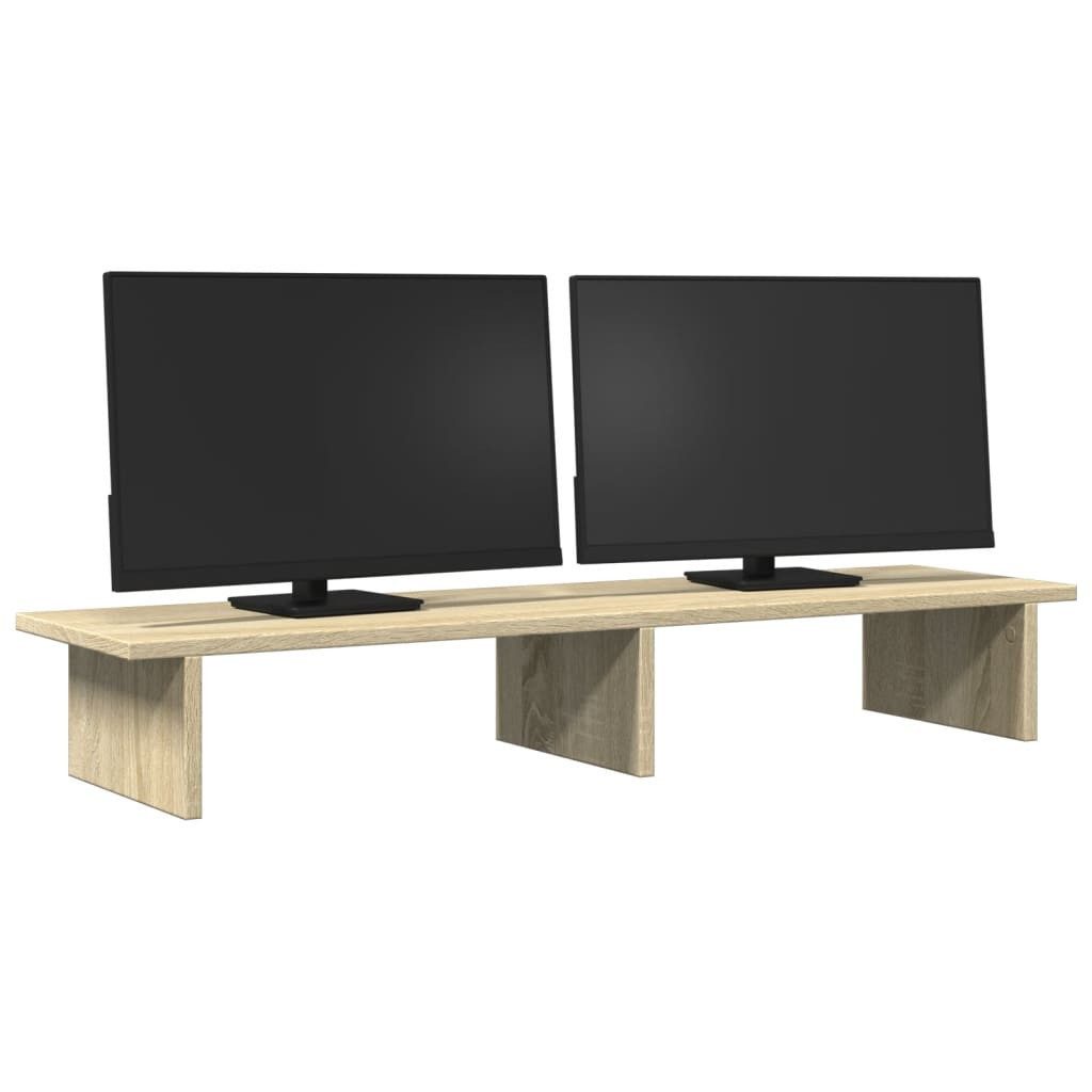 vidaXL Monitor-Halterung Monitorständer Sonoma Eiche 100x27x15 cm Spanplatte