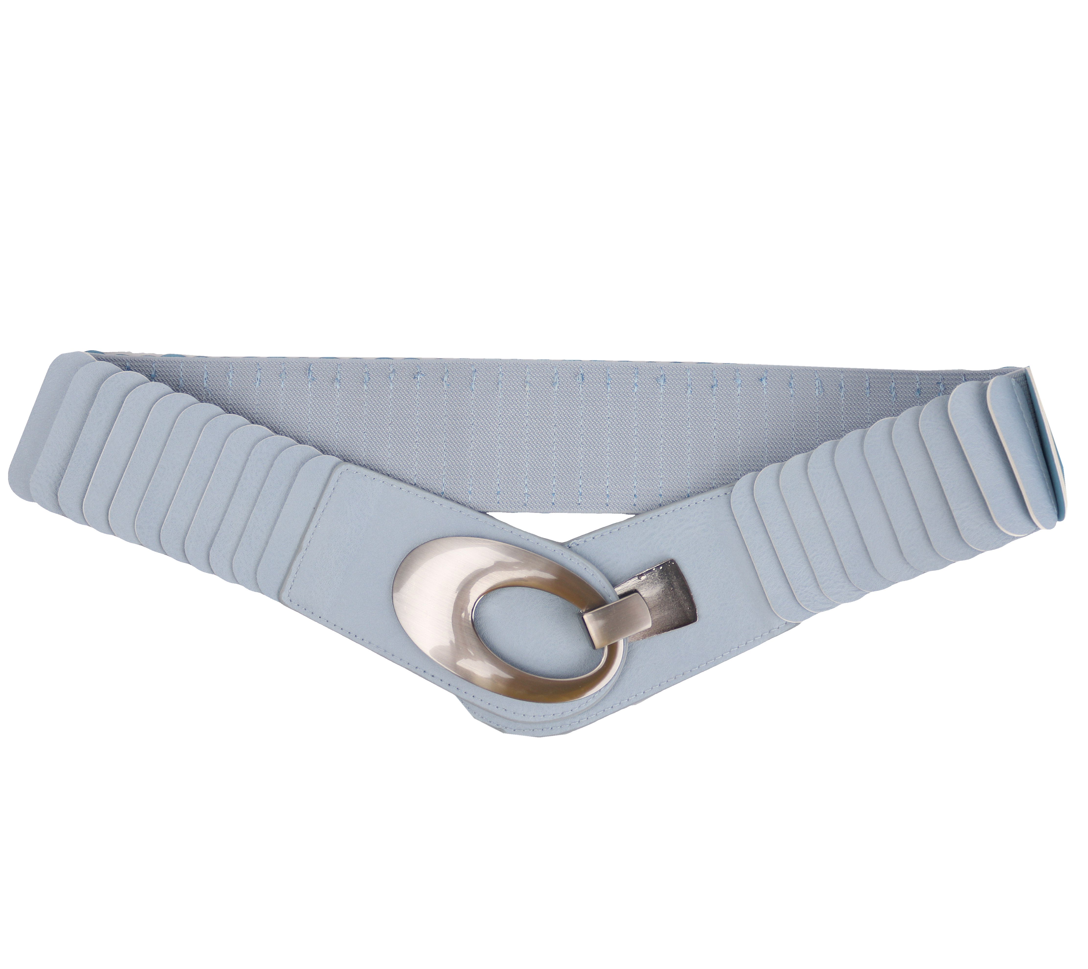 MIRROSI Taillengürtel Leo Unifarbe breit 6cm für Taillenumfang 85 bis 110cm, ONESIZE (Angenehmes Tragesgefühl, Leopard Muster, Unifarben) Breiter Stretch Gürtel