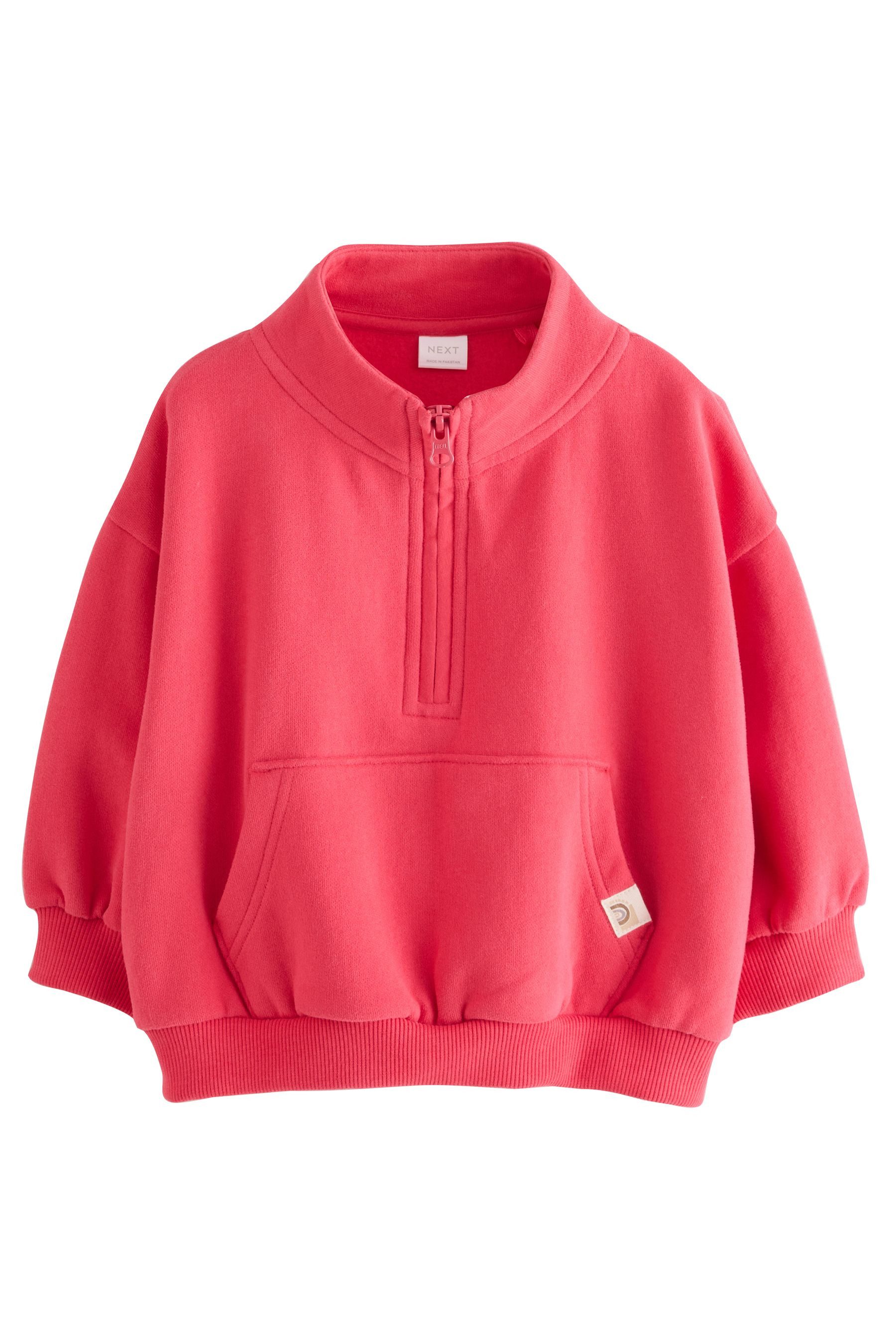 Sweatshirt Sweatshirt mit halblangem Reißverschluss