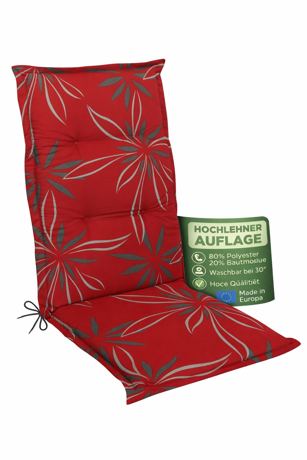 Waidmeister Hochlehnerauflage Hochlehner Auflage Naxos für Gartenstühle, (4 St)