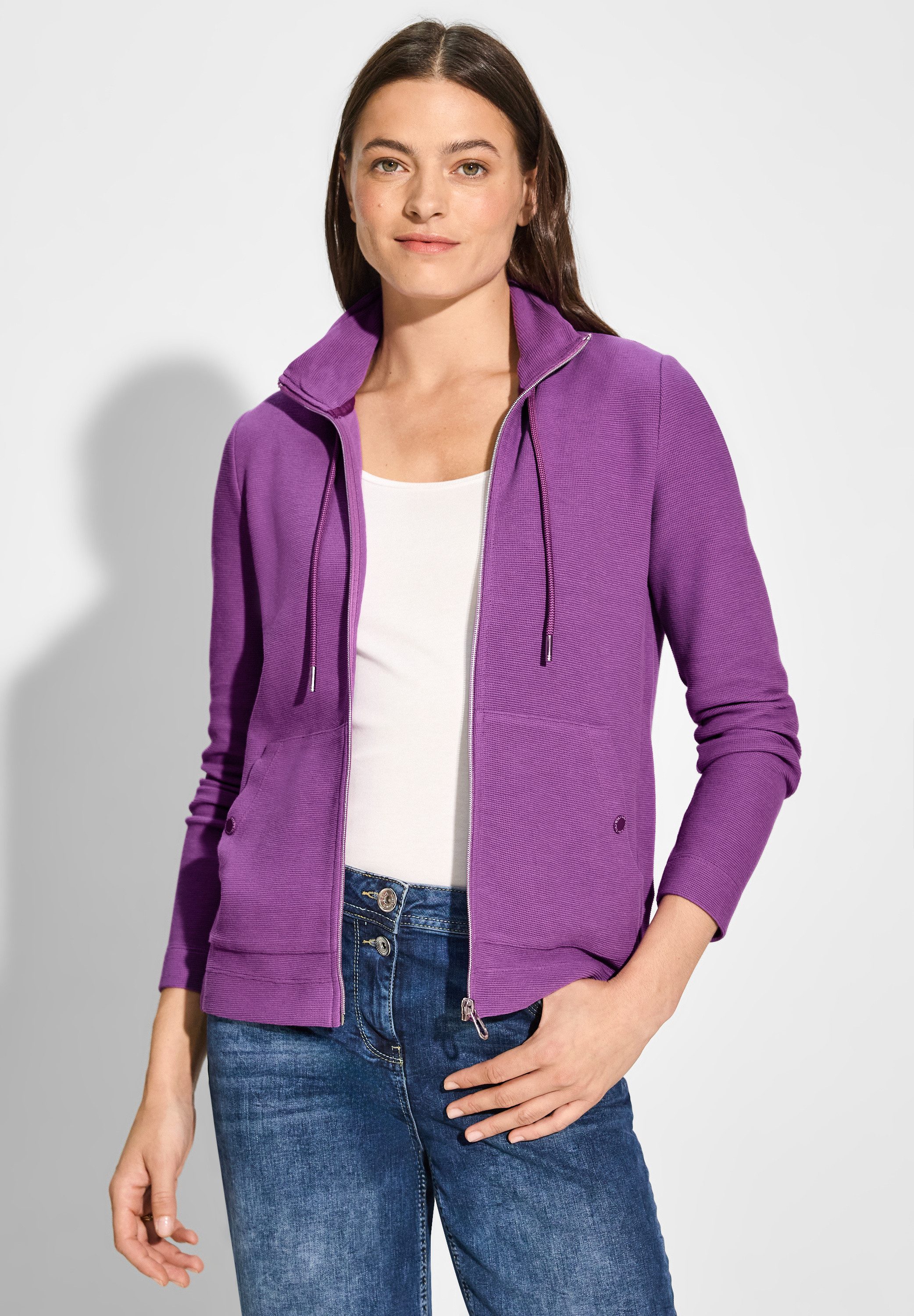 CECIL Strickjacke mit Stehkragen