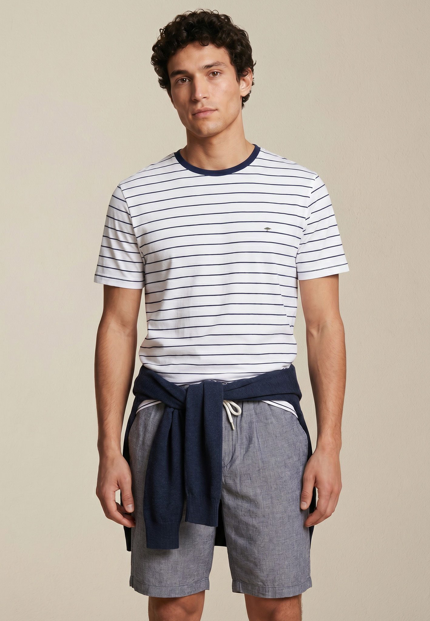 FYNCH-HATTON T-Shirt Regular Fit, ohne Verschluss, mit Streifenmuster