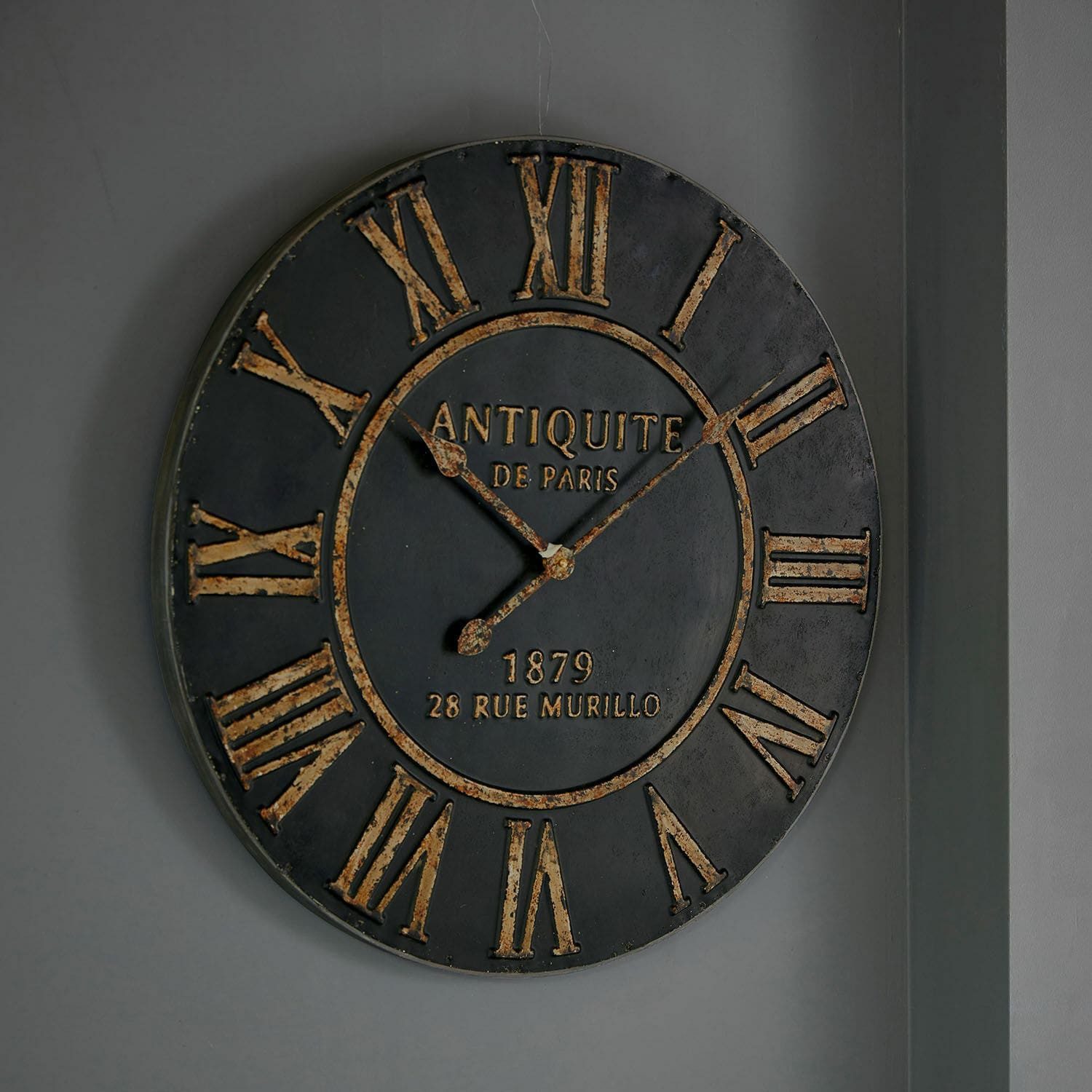 Mirabeau Wanduhr Uhr Murillo antikschwarz