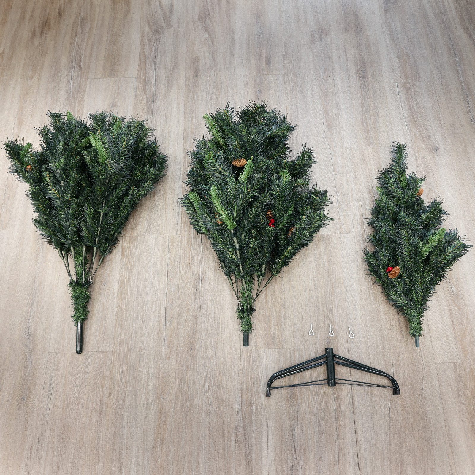 SVITA Künstlicher Weihnachtsbaum Weihnachtsbaum, Nordmanntanne, 371 biegsame Spitzen, Tannenbaum, Kunstbaum, Christmas, PVC, 150 cm – Bild 4 von 5