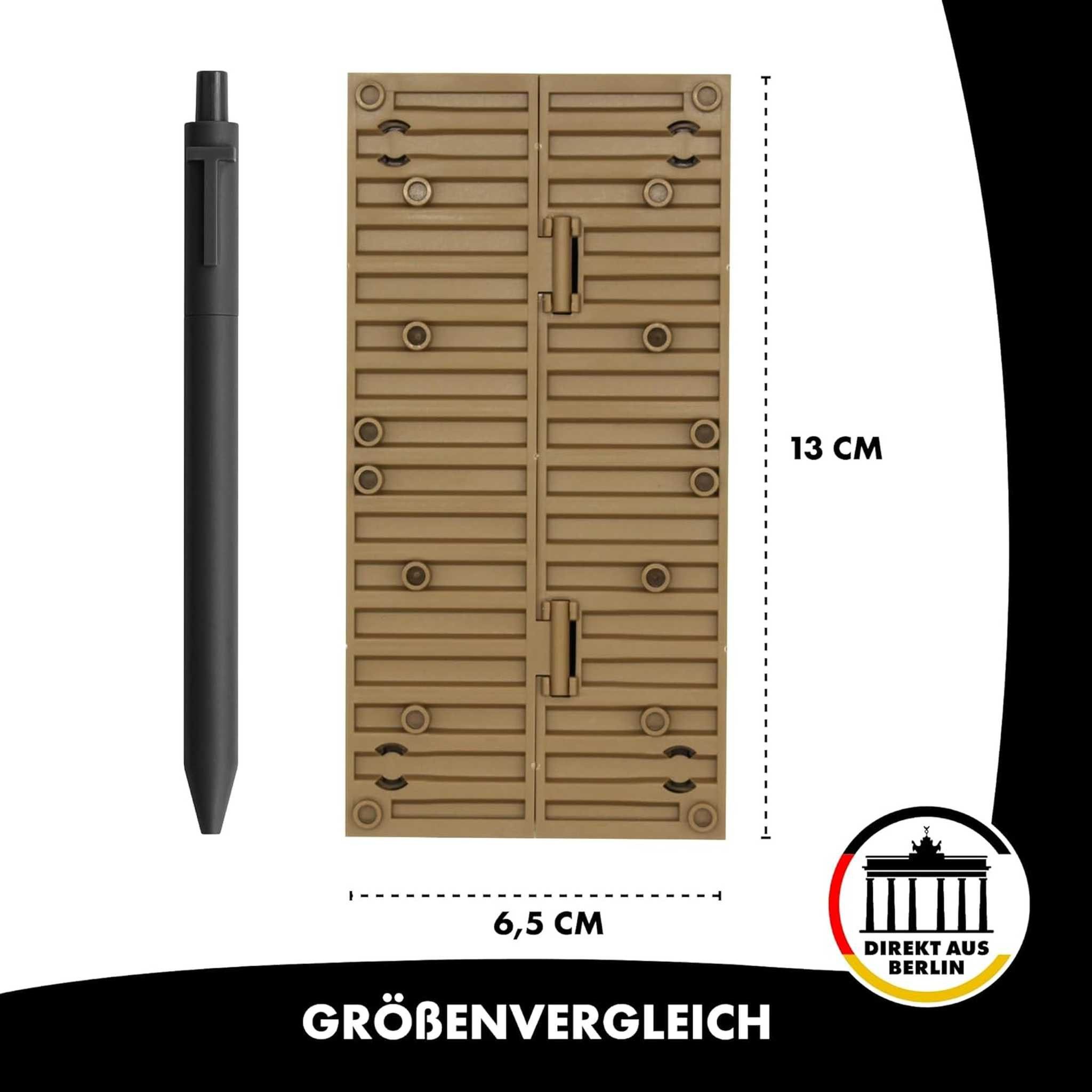 Lonestar-Bricks LONESTAR Klemmbausteine I 4er Set Schiffs-Container I Sand Spielbausteine