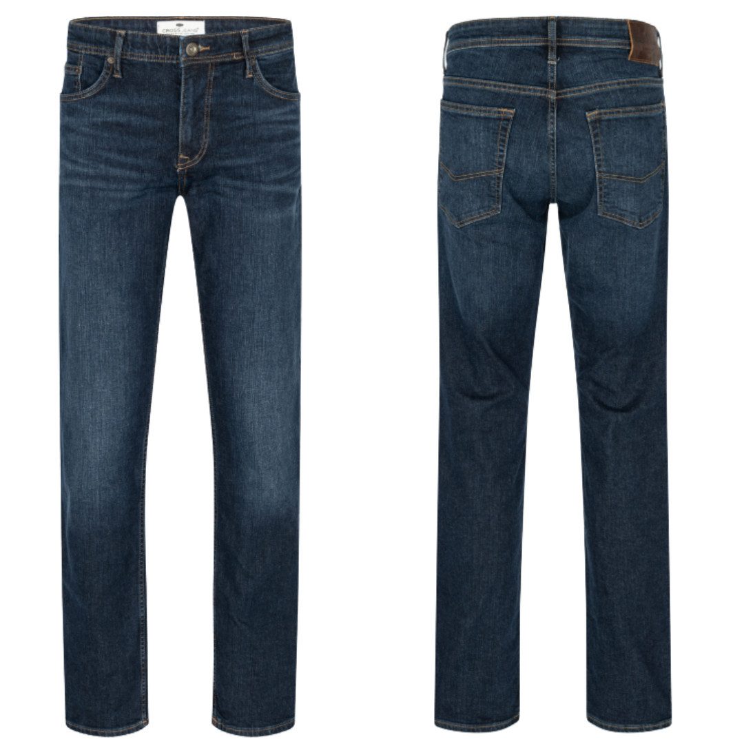 CROSS JEANS® Regular-fit-Jeans Dylan E195-156 Dark Blue 5-Üpcket Style