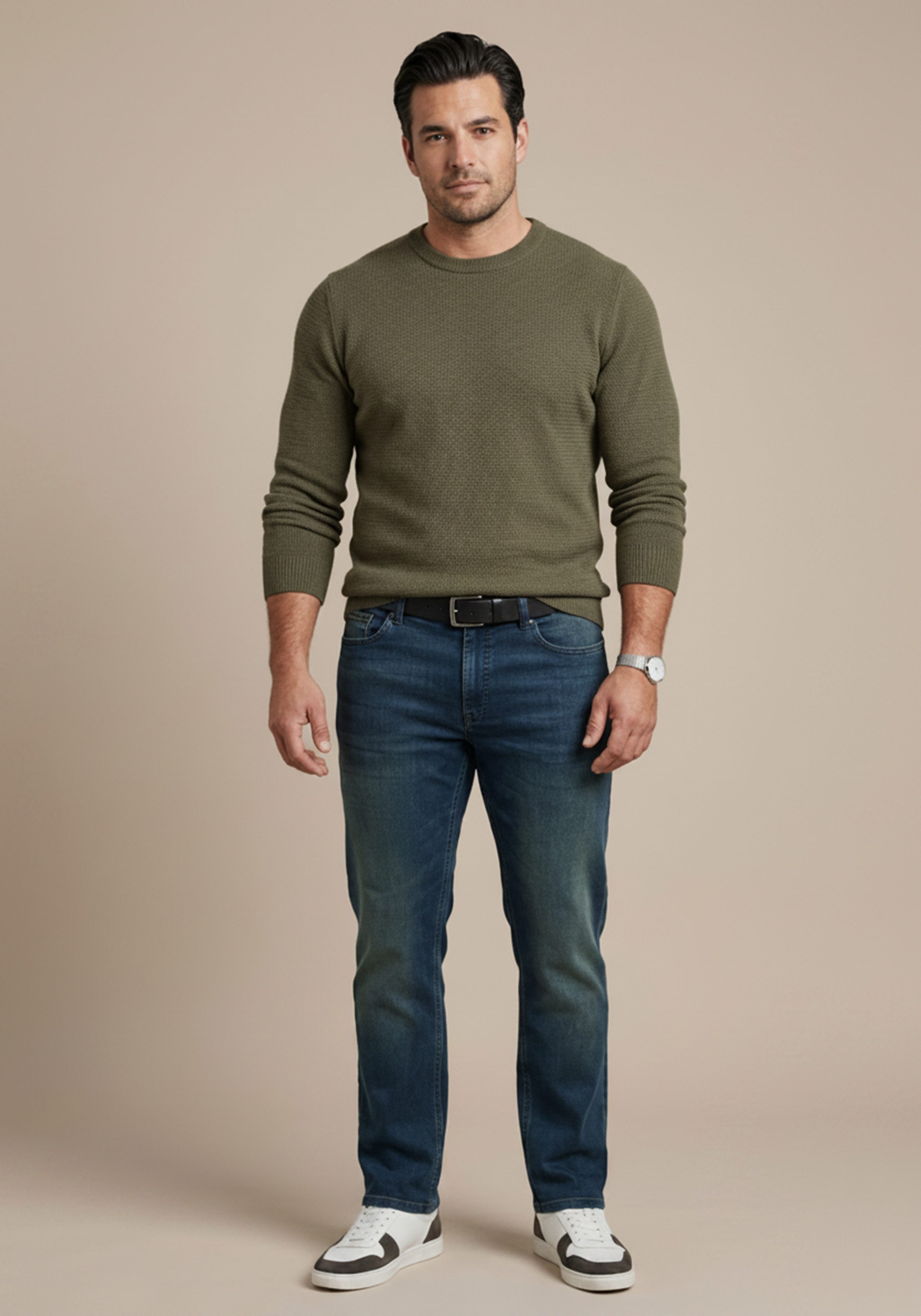 Man's World Plus Jogg Pants Große Größen, comfort fit Comfort Fit, gerade Beinform, mit Knopf- und Reißverschluss – Bild 3 von 5