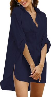 FIDDY Strandkleid Damen Strandkleid Bikini Cover Up Bademode Strand Vertuschen Shirt