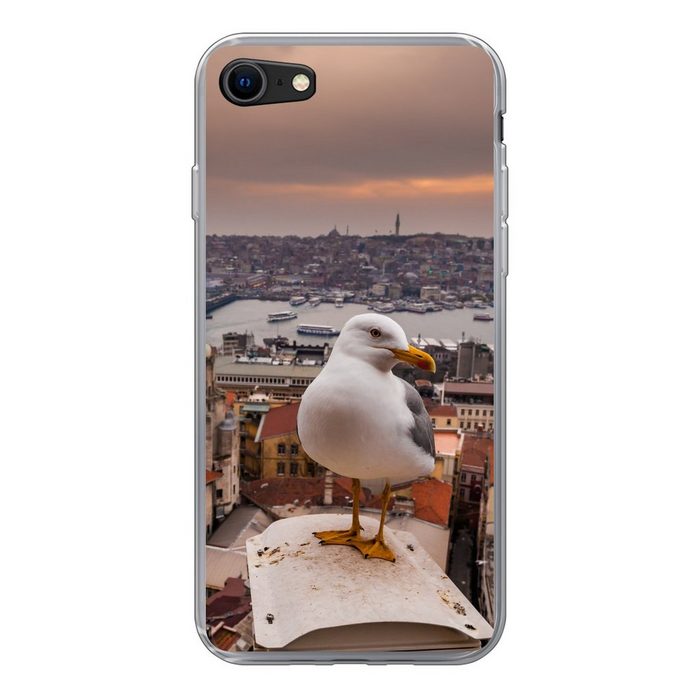 MuchoWow Handyhülle Seemöwe - Istanbul - Architektur Handyhülle Apple iPhone 7 Smartphone-Bumper Print Handy Schutzhülle