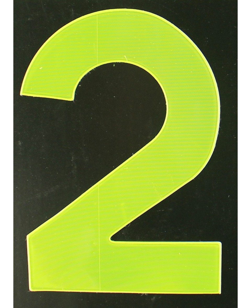 Aco Hausnummer Conacord Reflektierende Klebezahl 2 gelb 80 mm 2