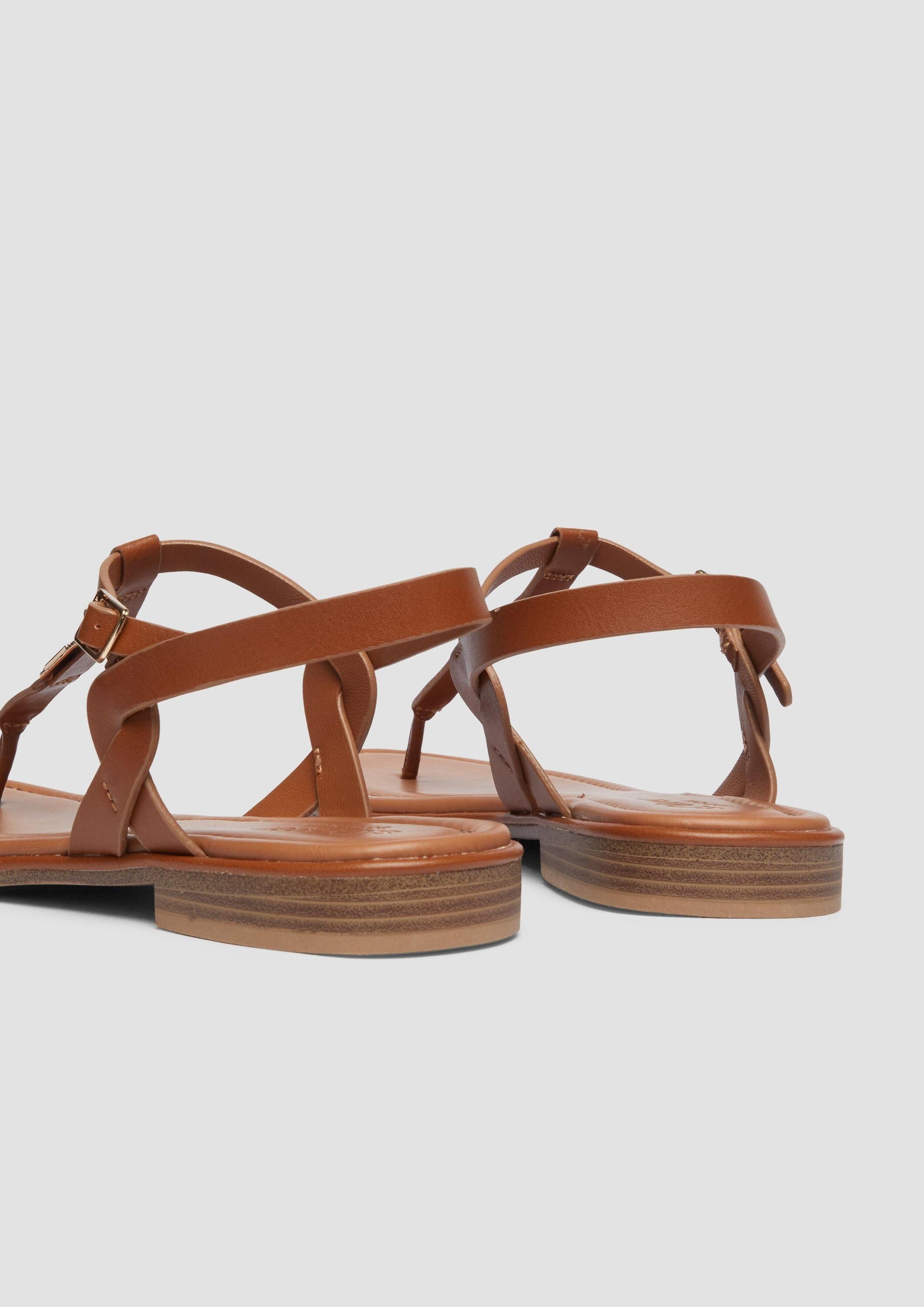 s.Oliver Sandalen Sandale Zehentrenner in Leder-Optik