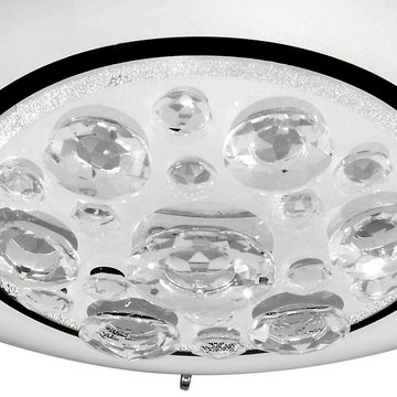 etc-shop LED Deckenleuchte, Leuchtmittel inklusive, Warmweiß, LED 8 Watt Decken Lampe rund Glas Lampenschirm Kristalle klar Leuchte
