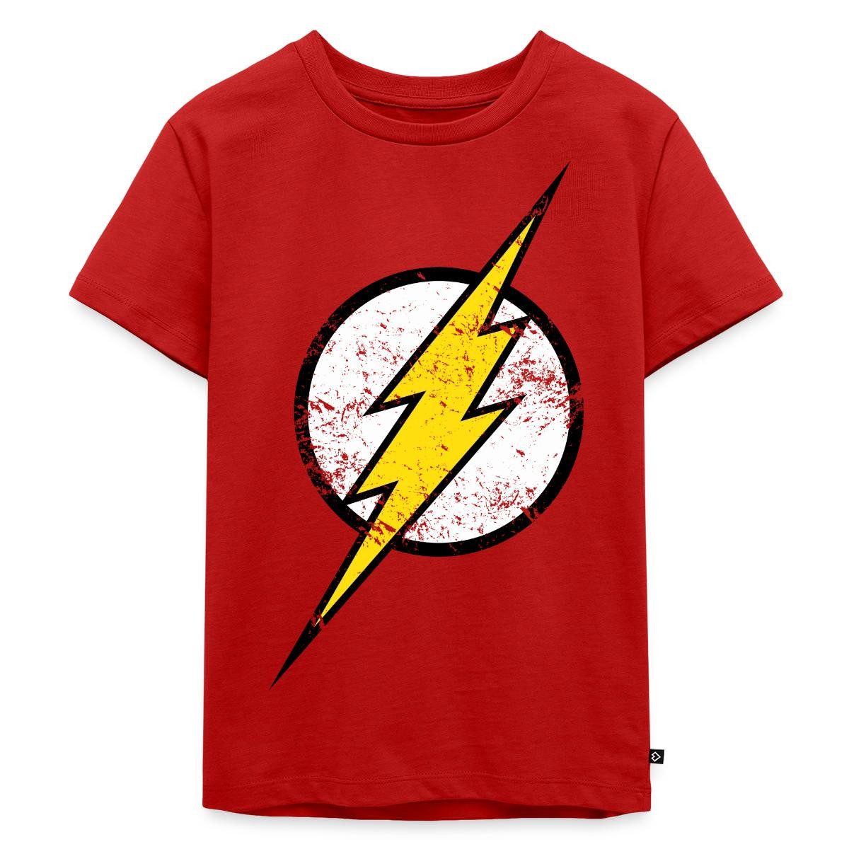 T-Shirt DC Comics Justice League The Flash Logo Used Look Kinder Premium T-Shi