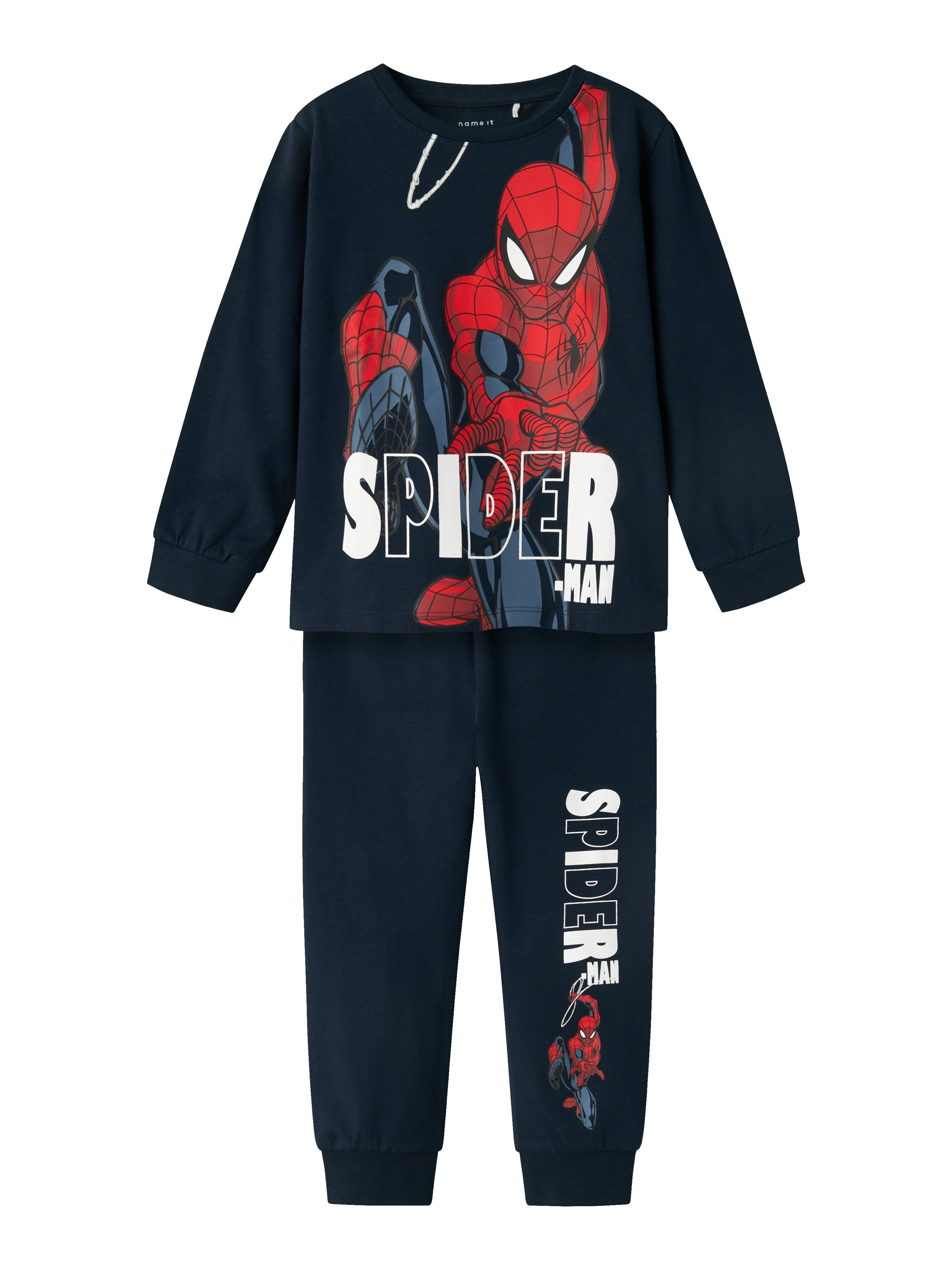 Name It Schlafanzug NMMALFRED SPIDER LS NIGHTSET NOOS MAR
