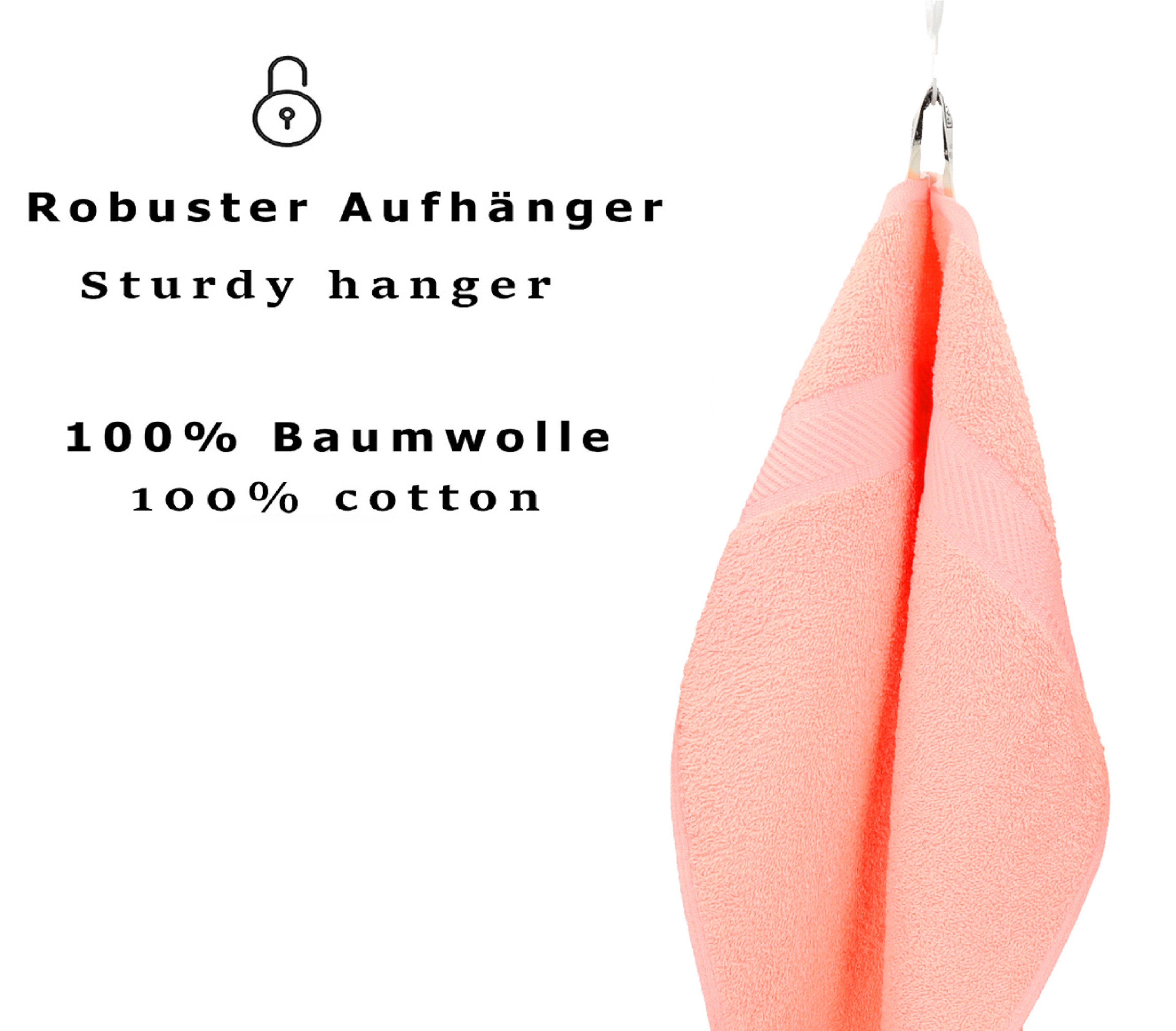 Betz Duschtücher 2 Stück Duschtücher Palermo 100% Baumwolle 70 x 140 cm Farbe apricot, 100% Baumwolle