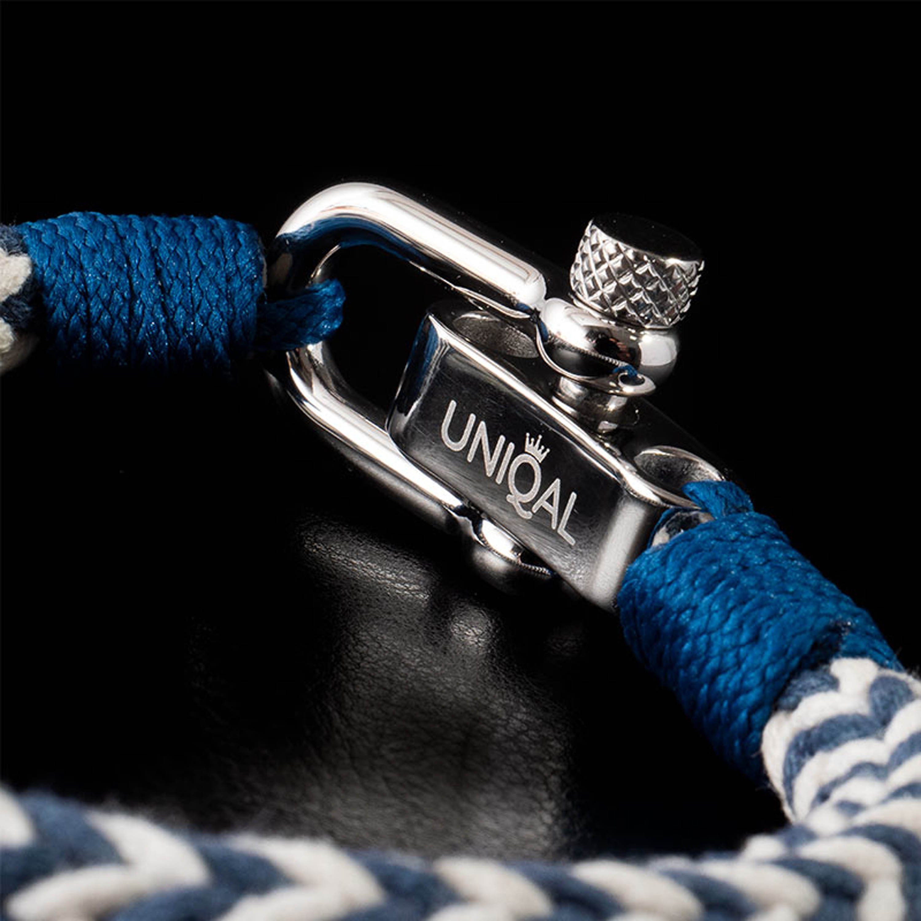 UNIQAL.de Armband Segeltau, Schäckel Segeltau Surface Casual Style, "OCEAN" Maritime maritime, nautics, handgefertigt) (Edelstahl, aus Armband