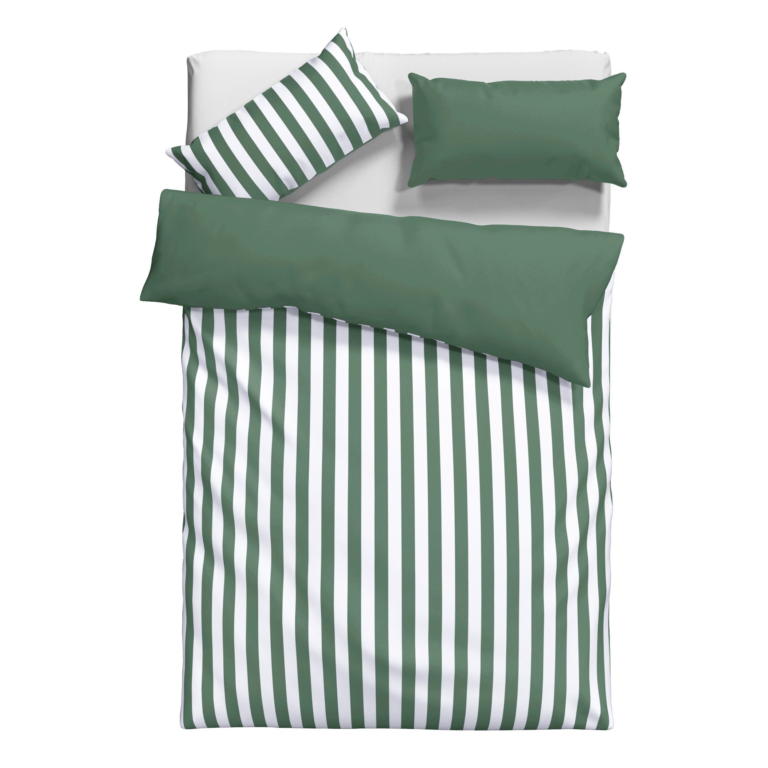 OTTO home Wendebettwäsche Greta, Mako-Satin, 2 teilig, Bettwäsche mit Strei günstig online kaufen