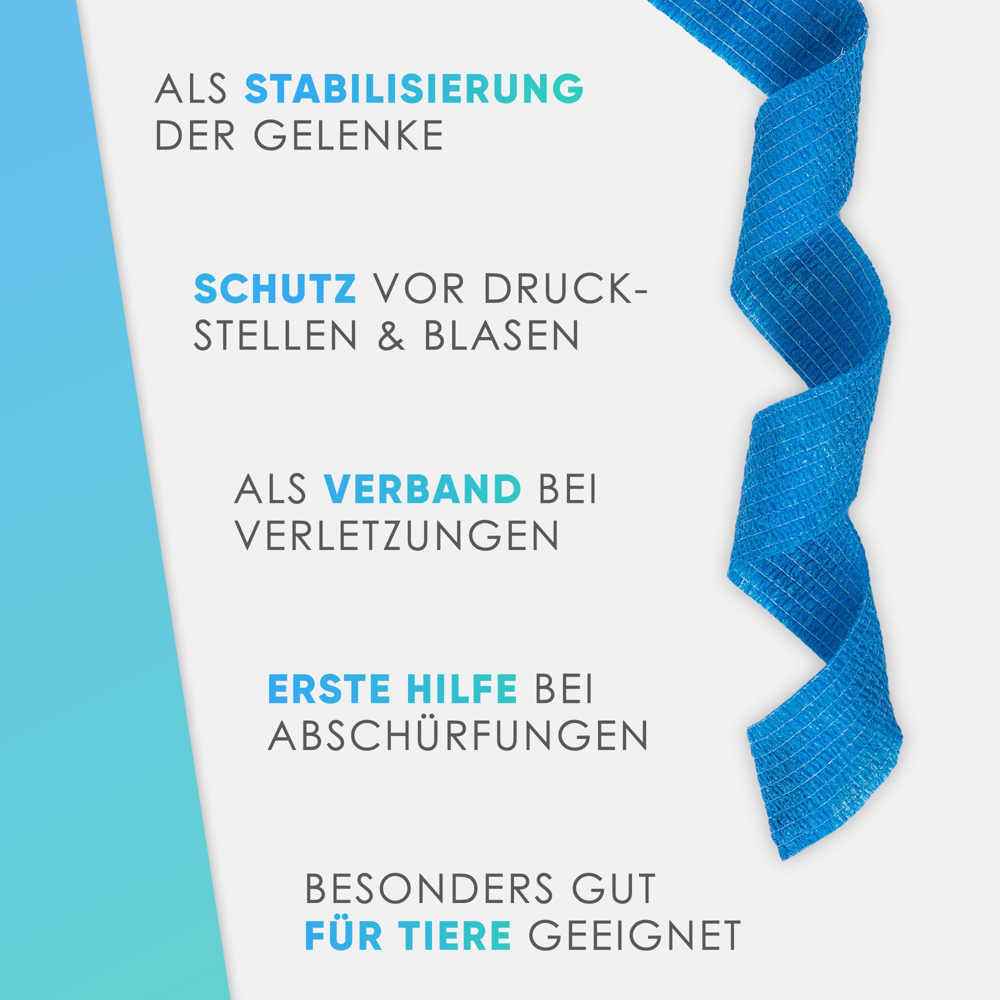 Health Press Bandage Fingerpflaster Selbsthaftend - 8x Pflaster Rolle (2,5cm x 4,5m)