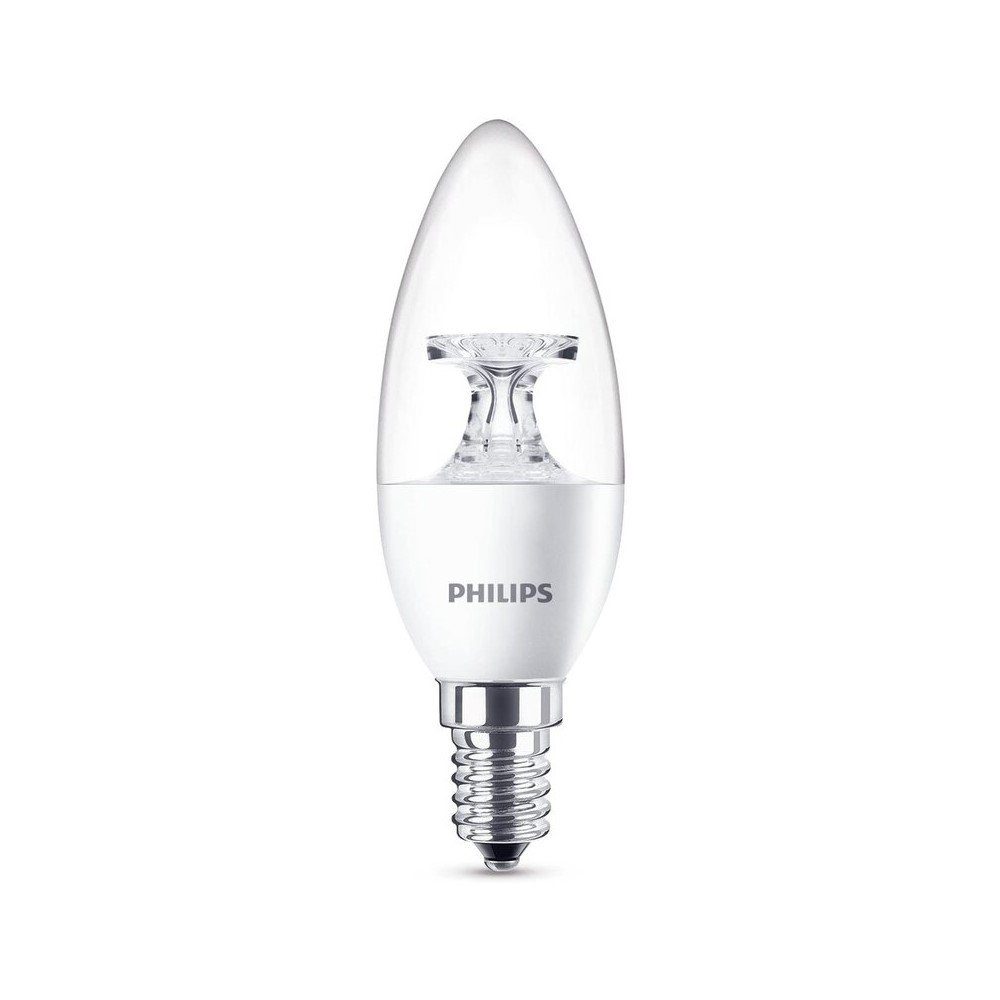 Philips LED-Leuchtmittel Philips LED E14 B35 Filament Kerze KLAR 5,5W=40W 470lm Warmweiß 2700K, E14, Warmweiß