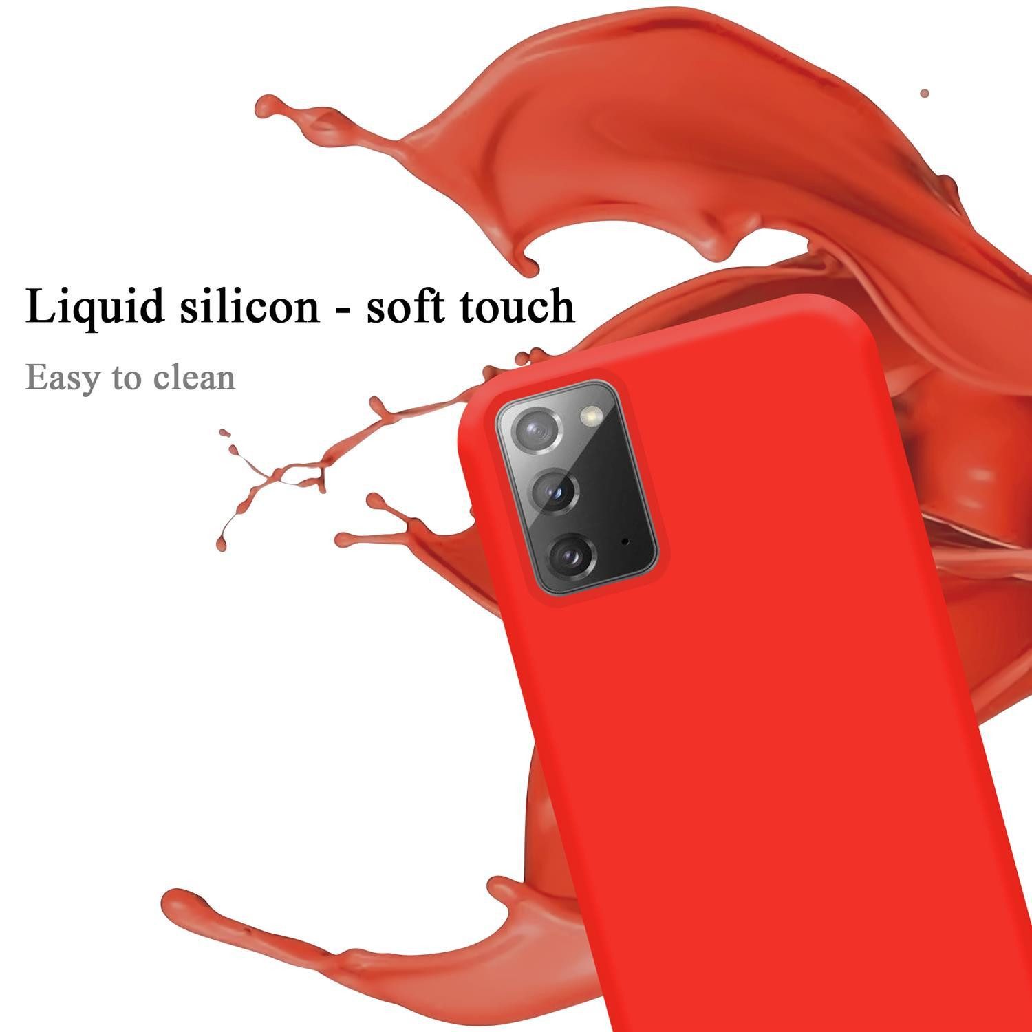 Cadorabo Handyhülle für Samsung Galaxy NOTE 20 Hülle Samsung Galaxy NOTE 20, Flexible Hülle TPU Silikon Schutzhülle Back Cover Case