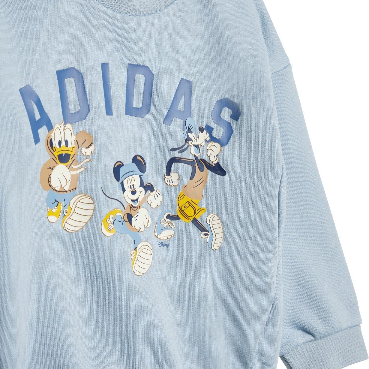 adidas Performance Trainingsanzug Disney Micky Maus (Baumwolle, weiches Material) hellblau/navyblau
