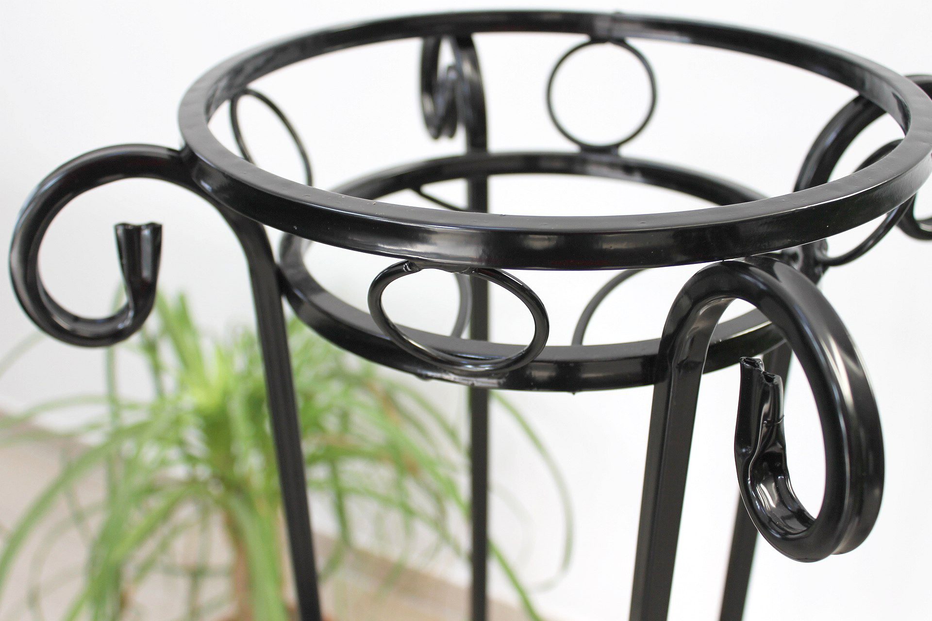 DanDiBo Blumenhocker Blumensäule Metall Schwarz 97 cm KW042 Blumenhocker Pflanzenständer, Pflanzensäule