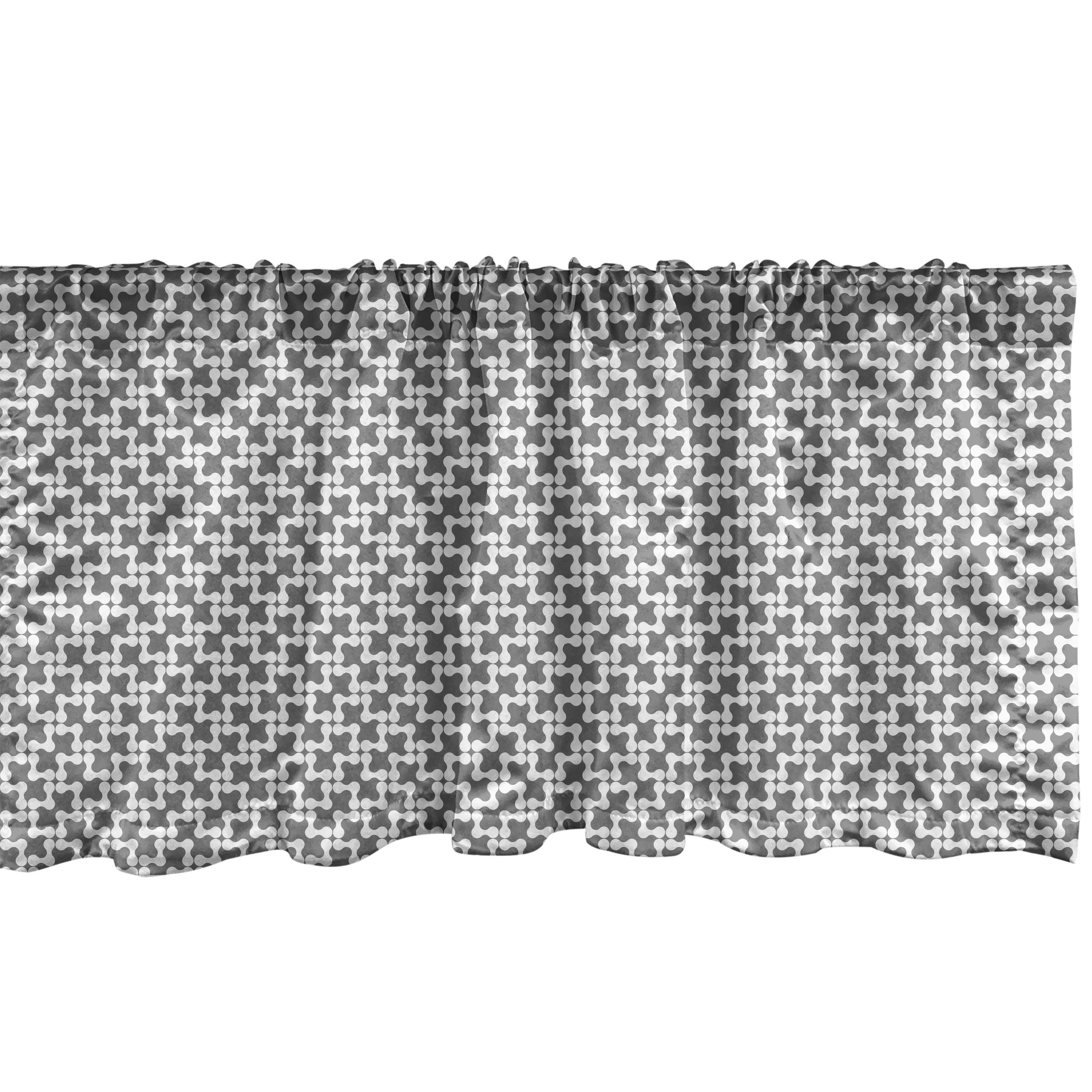 Scheibengardine Vorhang Volant Microfaser, Mosaik für Schlafzimmer Dekor Stangentasche, mit Küche abgerundete Abakuhaus, Formen Dreieckigen
