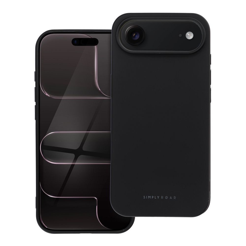 ROAR Handyhülle Space Kompatibel mit iPhone 17 Air Schwarz 6.5 Zoll, Flexibles Case mit kabellosem Laden und griffiger Oberfläche