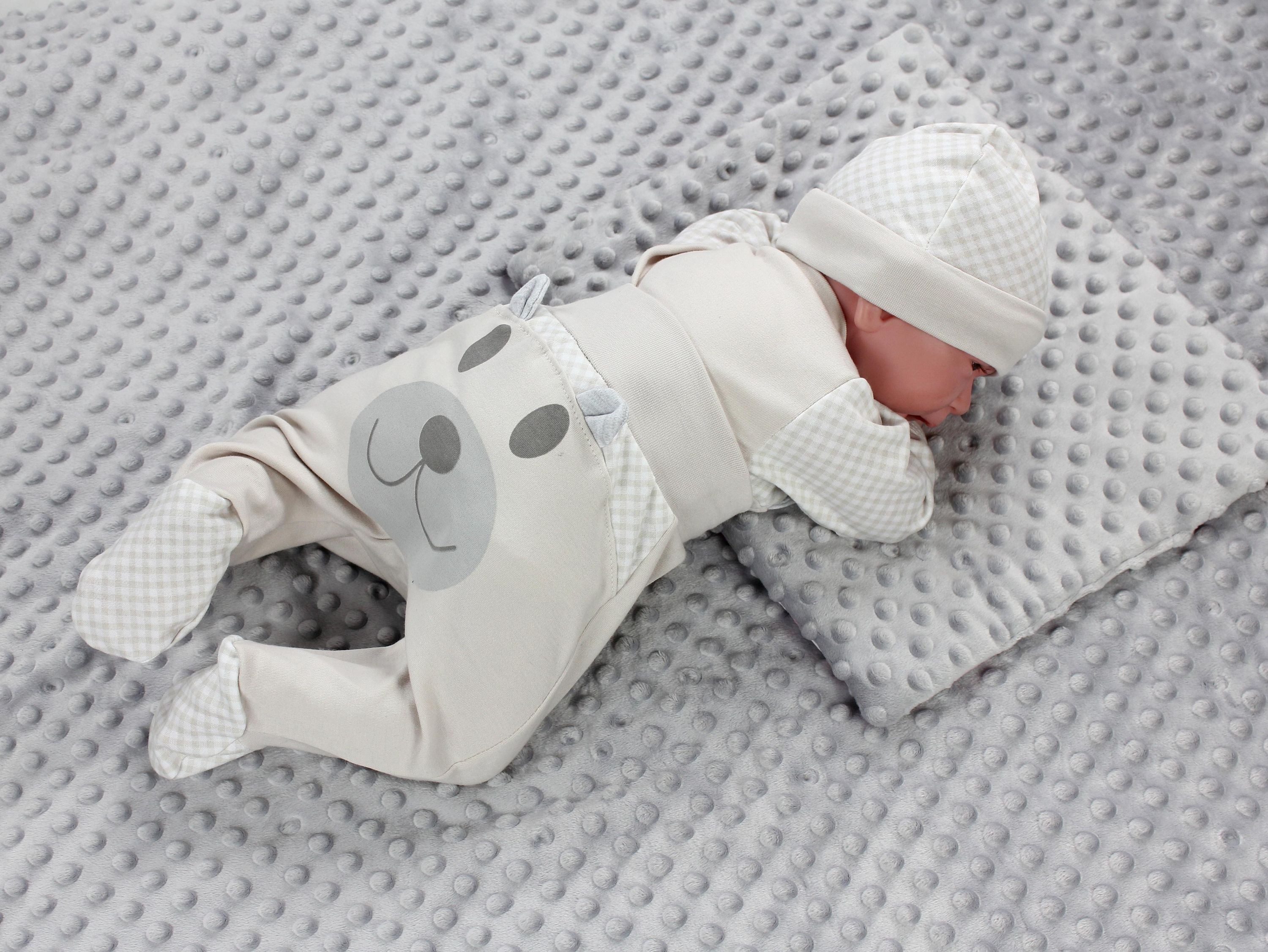 TupTam Langarmbody Baby Kleidung Set Body Strampelhose Mütze Bekleidungsset
