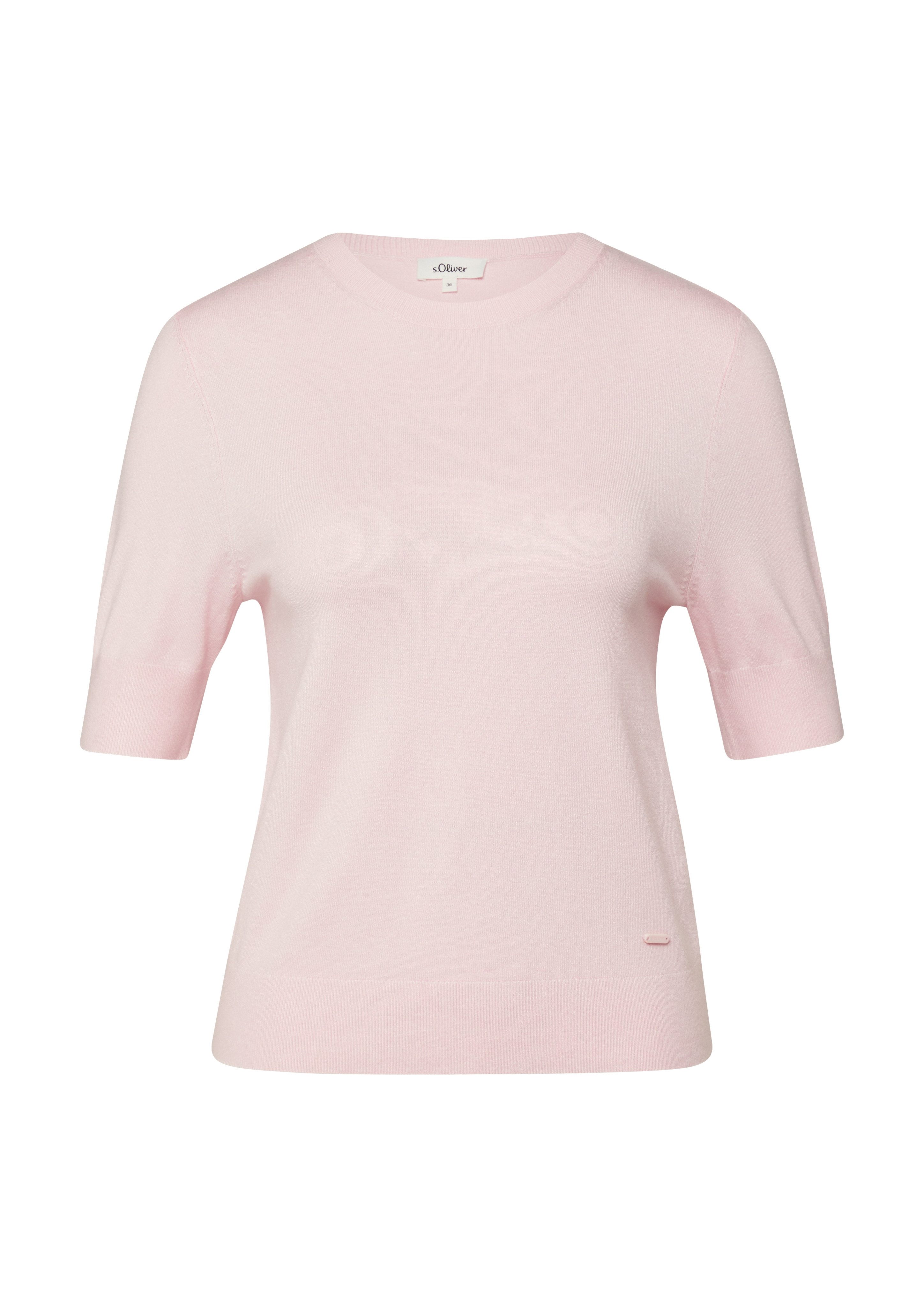 s.Oliver Strickpullover Halbarm-Strick mit Viskose günstig online kaufen