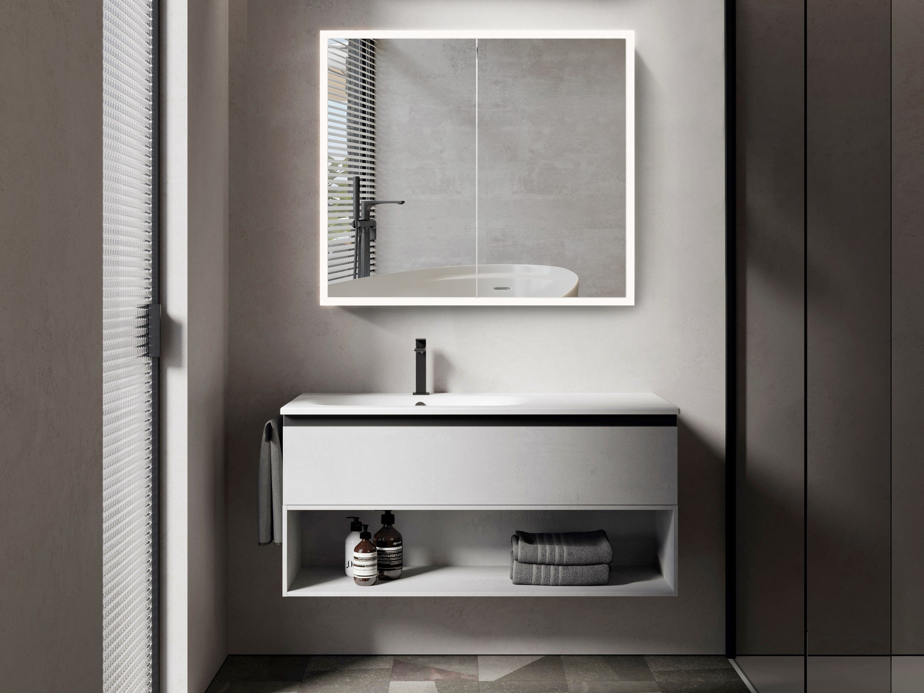 Talos Badezimmerspiegelschrank Talos Magnus 80x70 cm, günstig online kaufen