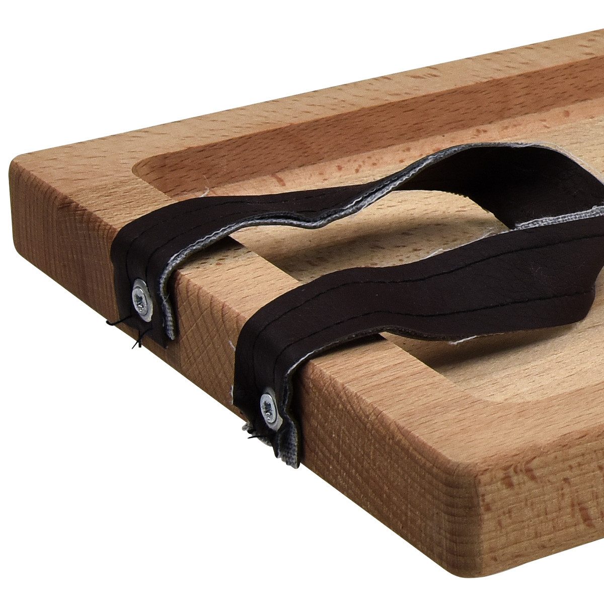 Kaemingk Dekokorb Deko Tablett Holztablett mit Griffen Buche länglich 50×19,5cm