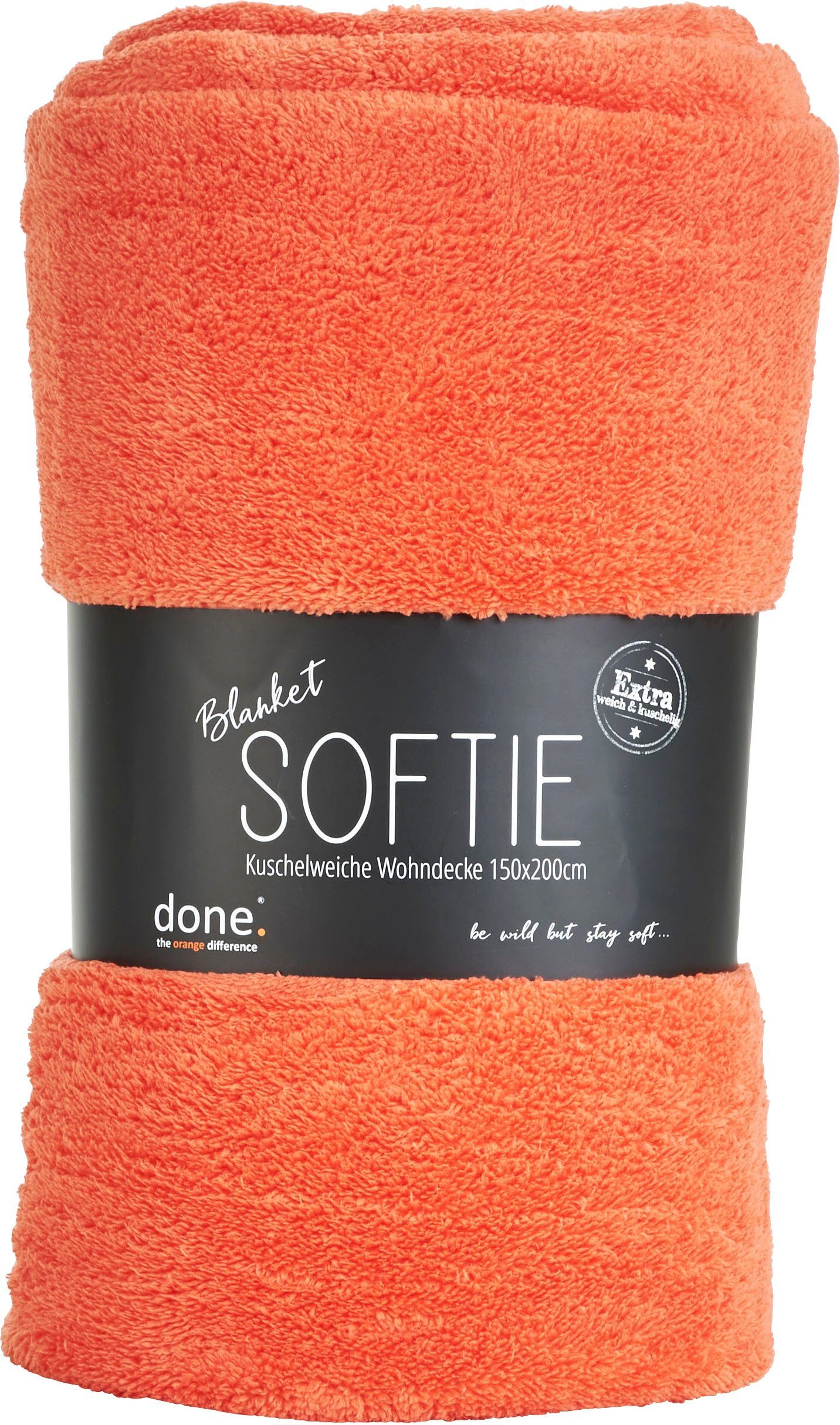 Originalprodukt jetzt verfügbar Wohndecke Softie, done.®, Extra Wohndecke weiche aus coral Kuscheldecke Teddy-Stoff, softigem