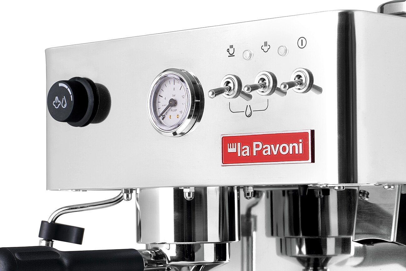 La Pumpenmanometer, Pavoni Pavoni Mahlgrad 7 Espressomaschine Stufen La in einstellbarem New Bar, Domus Temperaturanzeige,