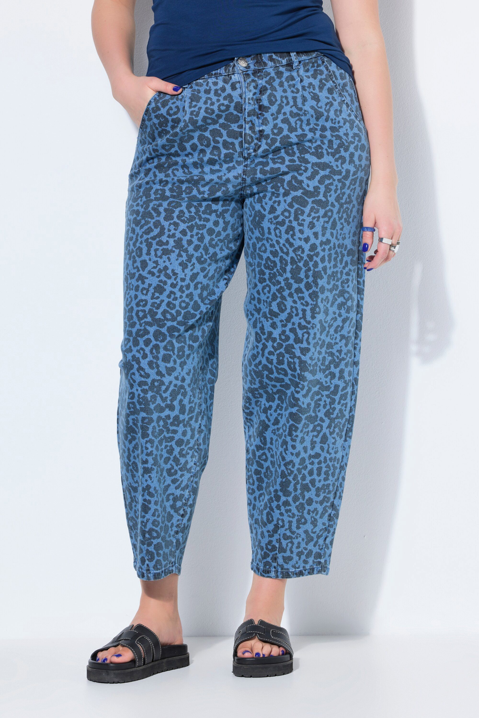 Studio Untold Regular-fit-Jeans Ballon-Jeans High Waist Leo 5-Pocket