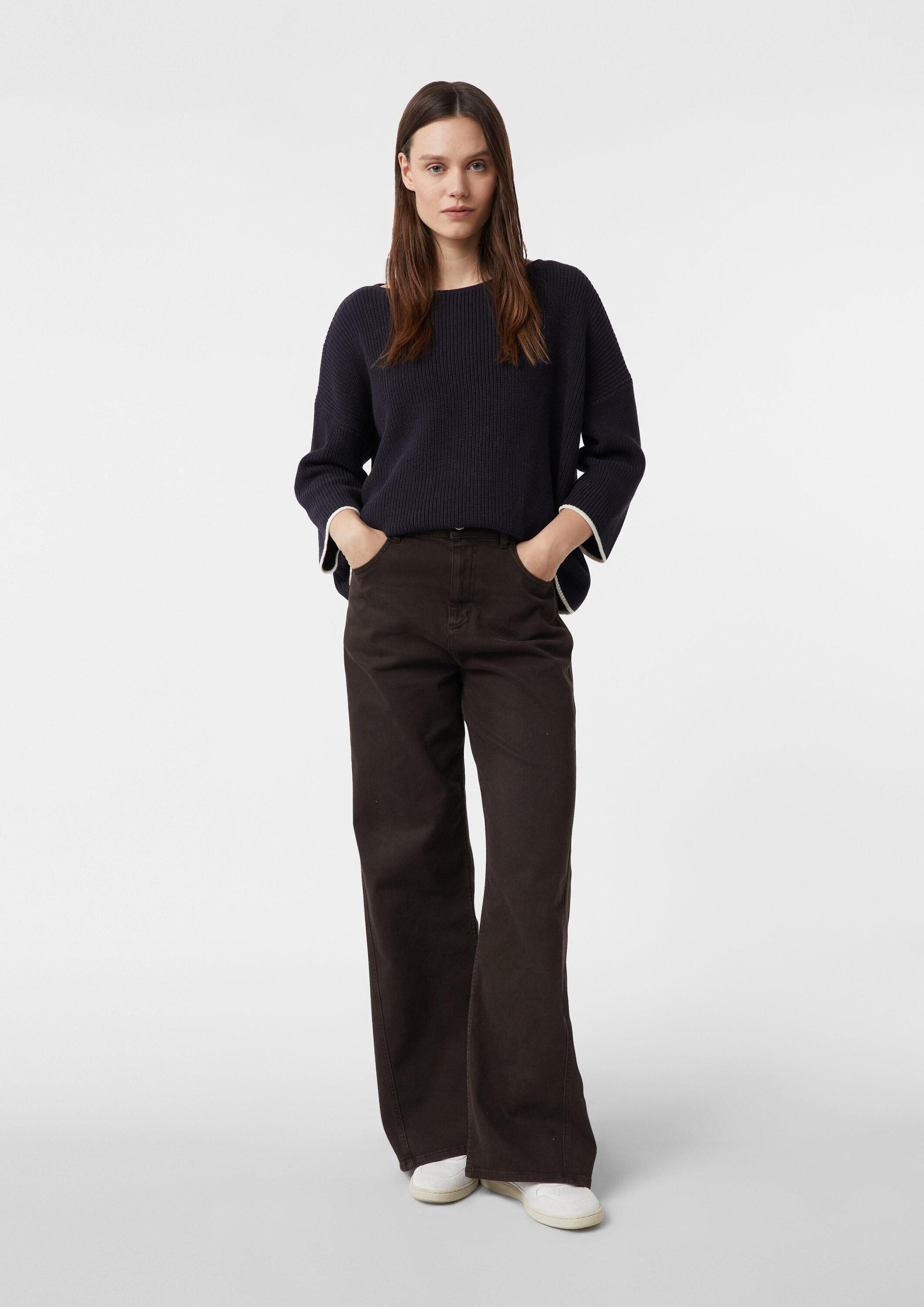 comma 3/4 Arm-Pullover Strickpullover Pullover im Boxy Fit mit Kontrastdetails