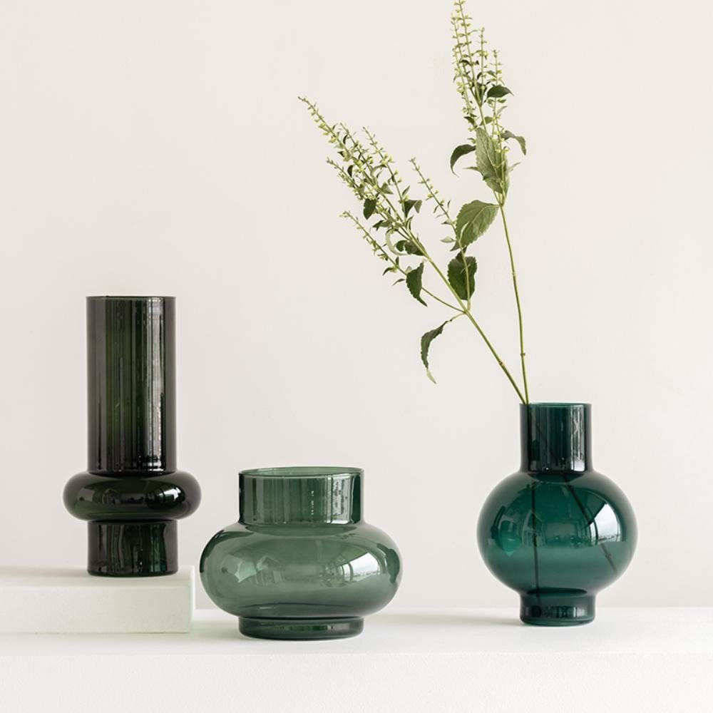 Urban Nature Green D Dekovase Glass Tummy Recycled (15,5x31cm) Culture Riffle Vase