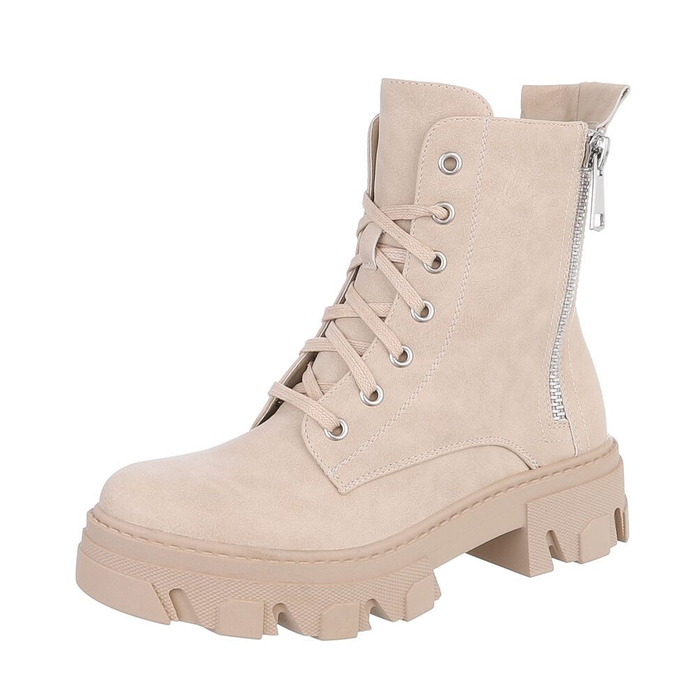 Damen Schnürschuhe Biker Schnürstiefelette