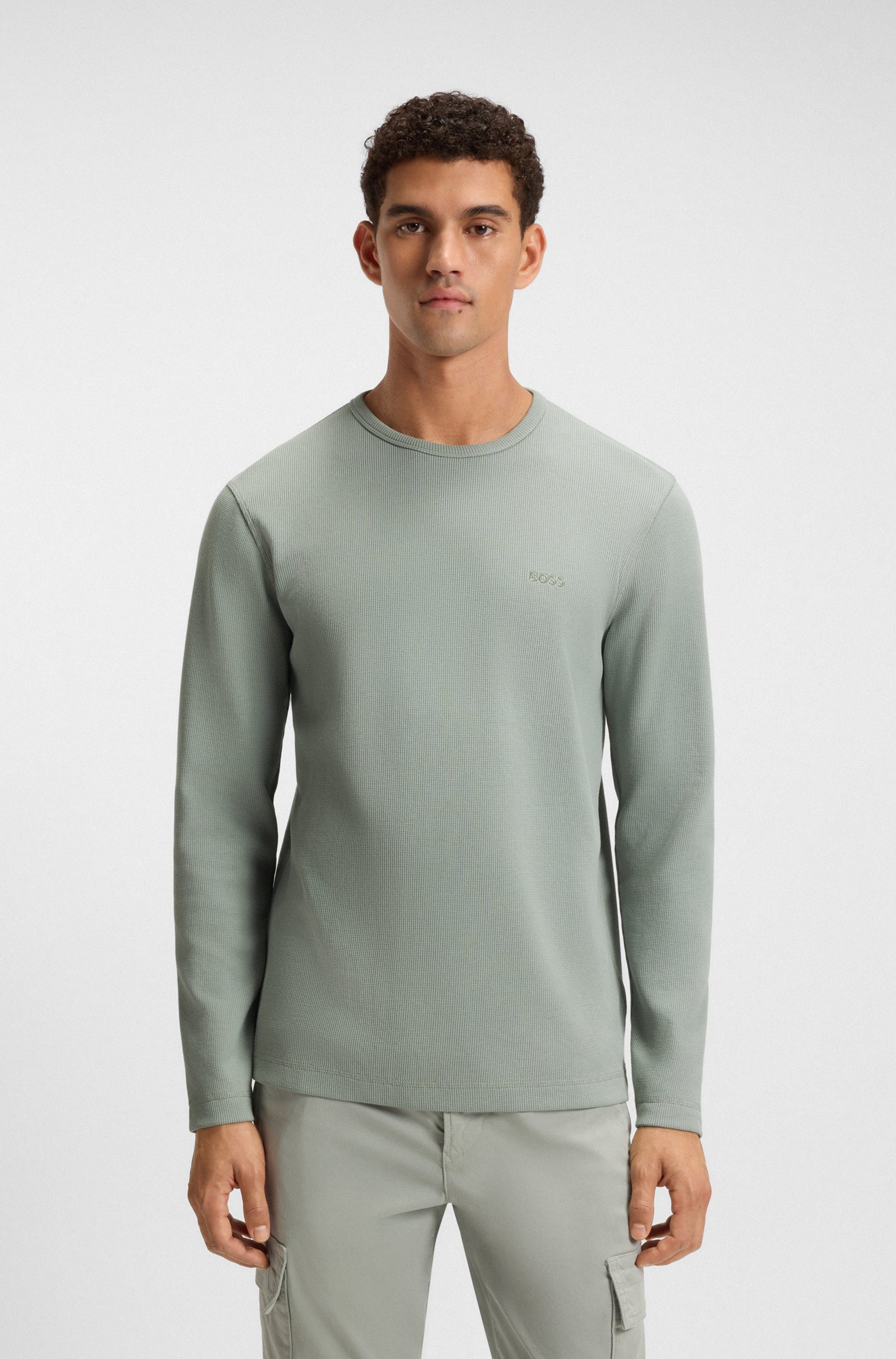 BOSS ORANGE Langarmshirt Tempesto mit BOSS-Stickerei günstig online kaufen