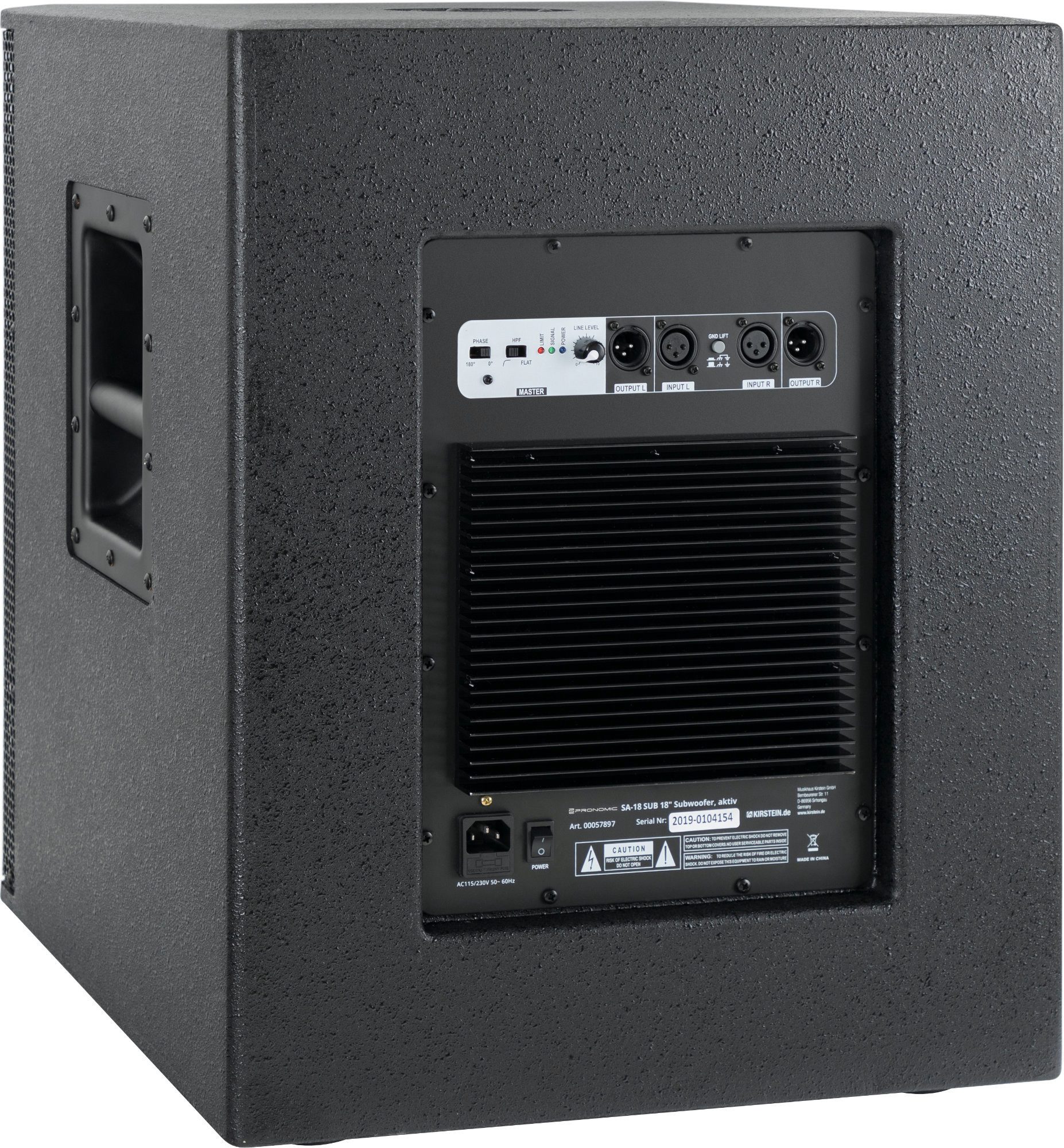 Pronomic SA-18 SUB Aktiv Subwoofer + Cover Set - 18-Zoll-Subwoofer, Nylonhülle Subwoofer (kein Netzwerkstandard, 350 W, max. SPL: 128 dB - 35mm-Flansch)
